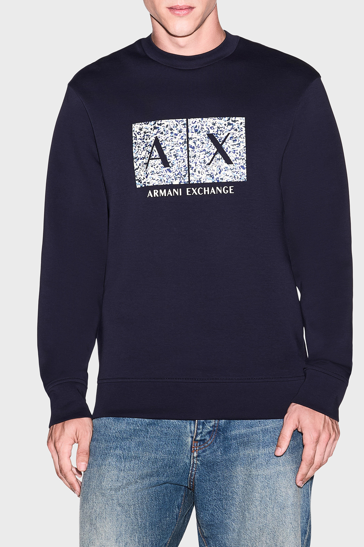سویشرت مردانه یقه گرد طرح معمولی از جنس پنبه، مدل SWEAT XM002888 AF10818 UB101 آرمانی اکسچنج سویشرت Armani Exchange