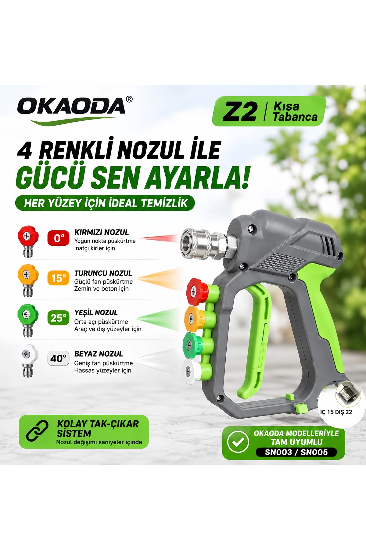 okaoda Z2 Profesyonel Hızlı Bağlantılı Paslanmaz Çelik Araba