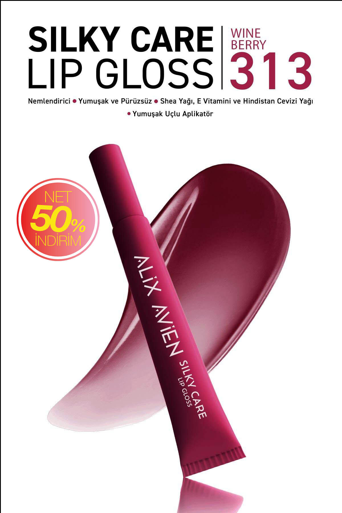 Alix Avien Dolgun Gürünüm ve Nemlendirici Etkili Dudak Parlatıcısı - Silky Care Lipgloss 313 Wire Berry - Fiyatı, Yorumları