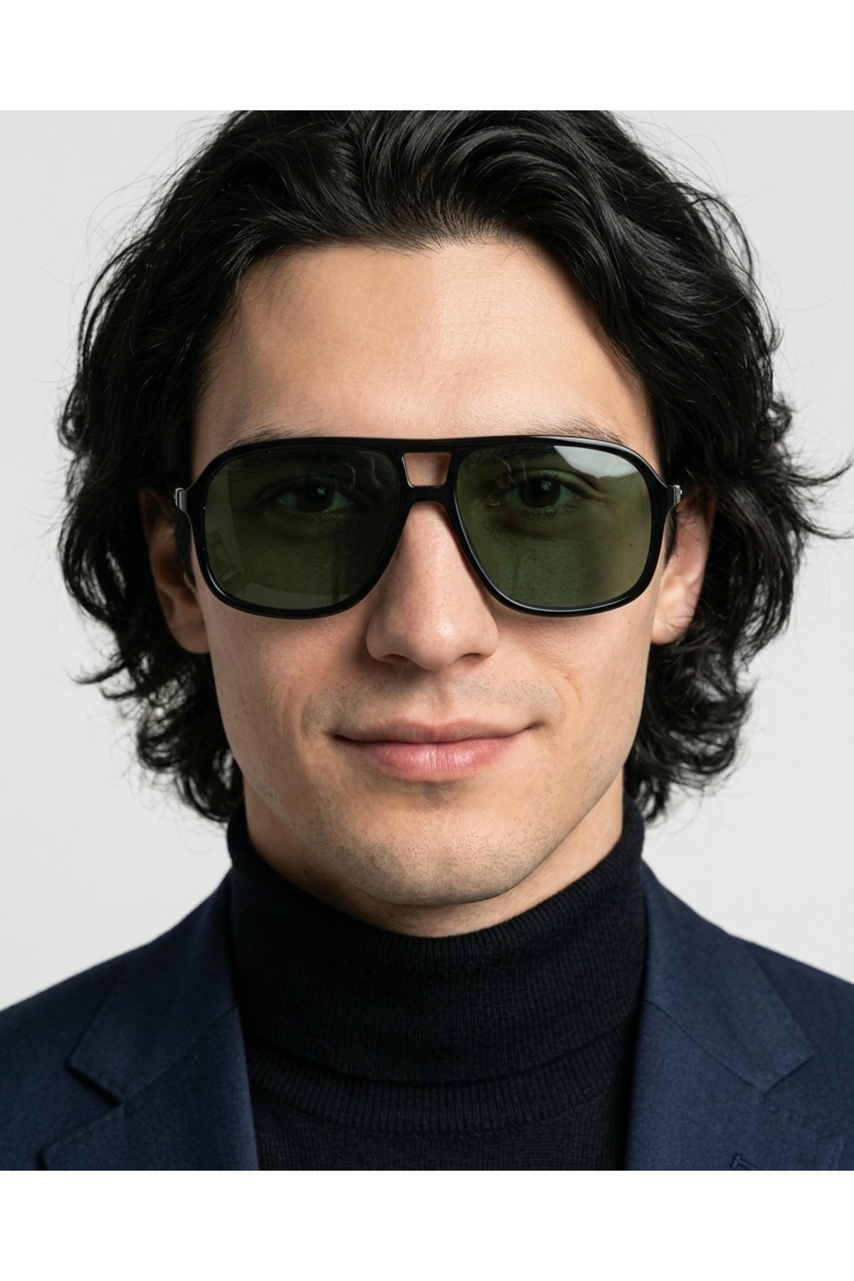 Benx Sunglasses Ben.x 9057 M06 siyah Erkek Büyük Çift Köprülü