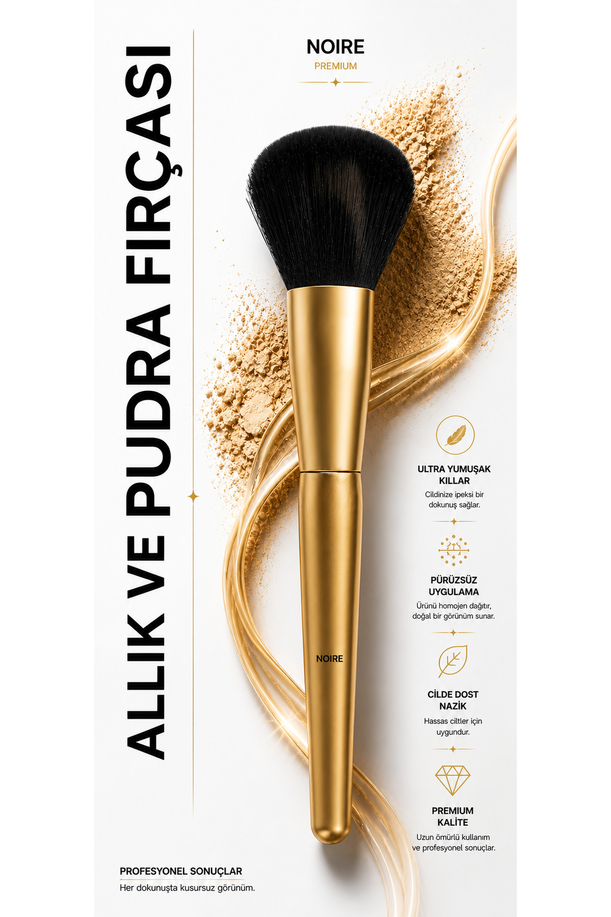 ALLIK VE PUDRA FIRÇASI GOLD — allık