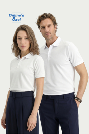 Kiğılı Polo Yaka Regular Fit Nakışlı Pamuklu Tişört