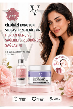 VIOLE BEAUTIES CİLT SERUMU VE COLLAGEN (KOLAJEN) KREM 2 Lİ SET