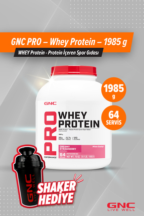 GNC PRO – Whey Protein – 1985 g (64 servis) - Çilek Aromalı