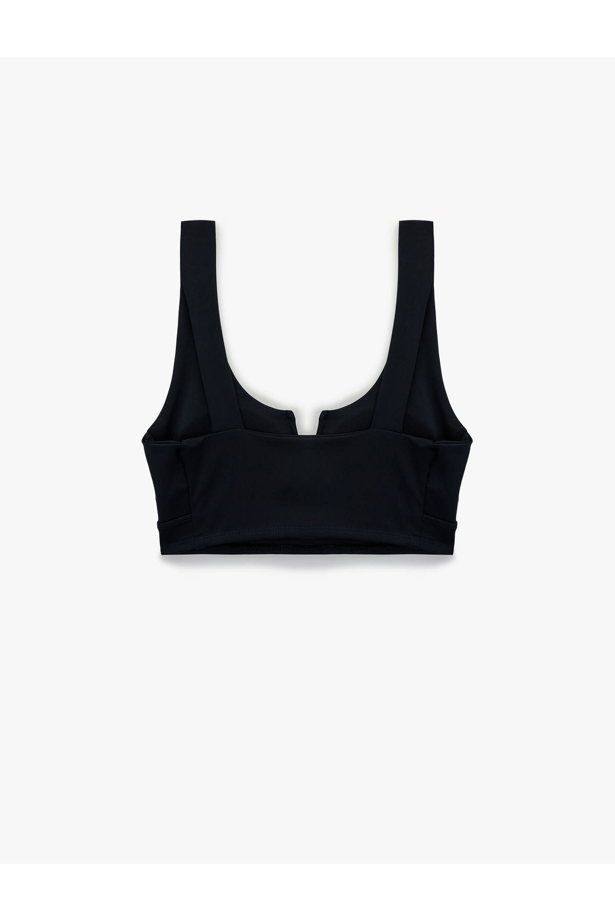 Koton Slim Fit V Yaka Kolsuz Kaplı Sporcu Sütyeni görsel 4