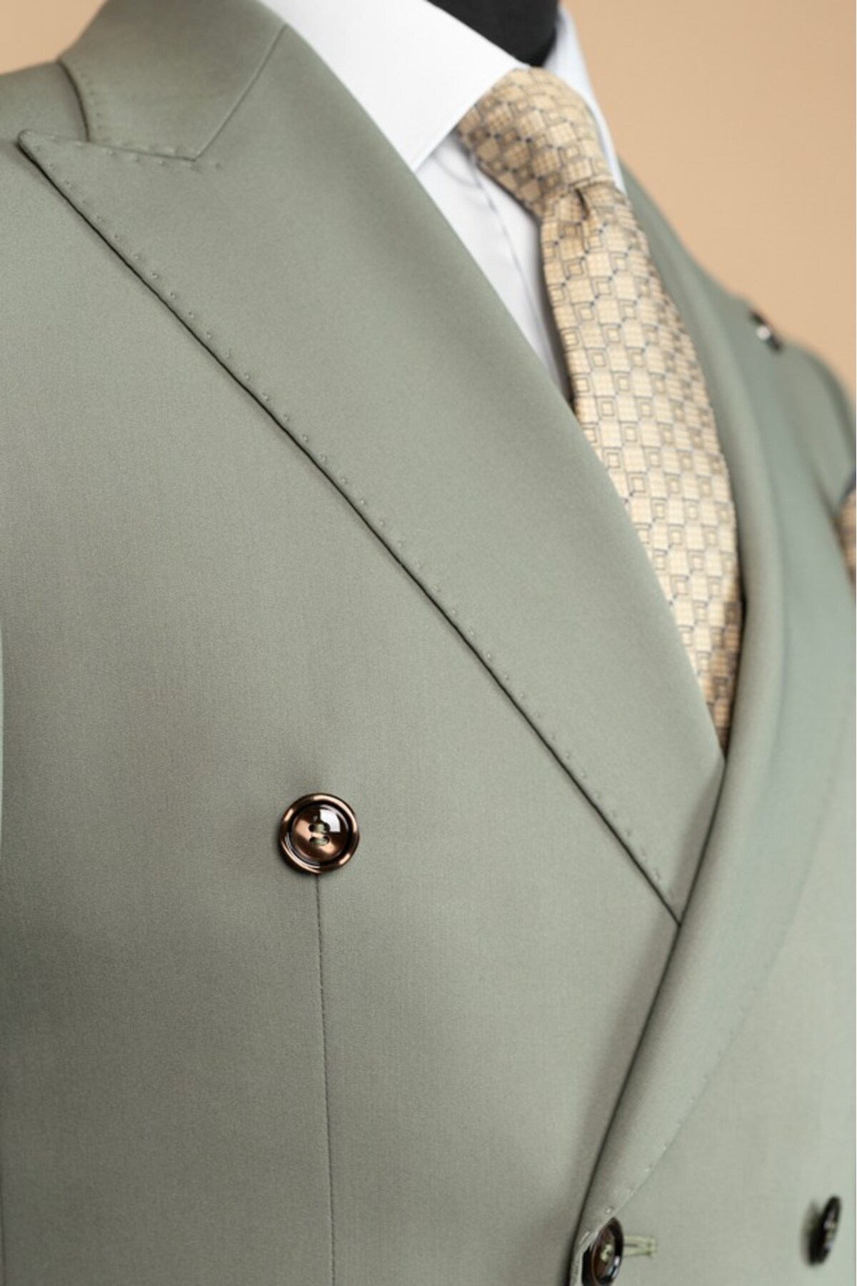 Exclusive Double-Breasted Suit Grey — خاکستری T01-KTA16 — تصویر 5 از 7