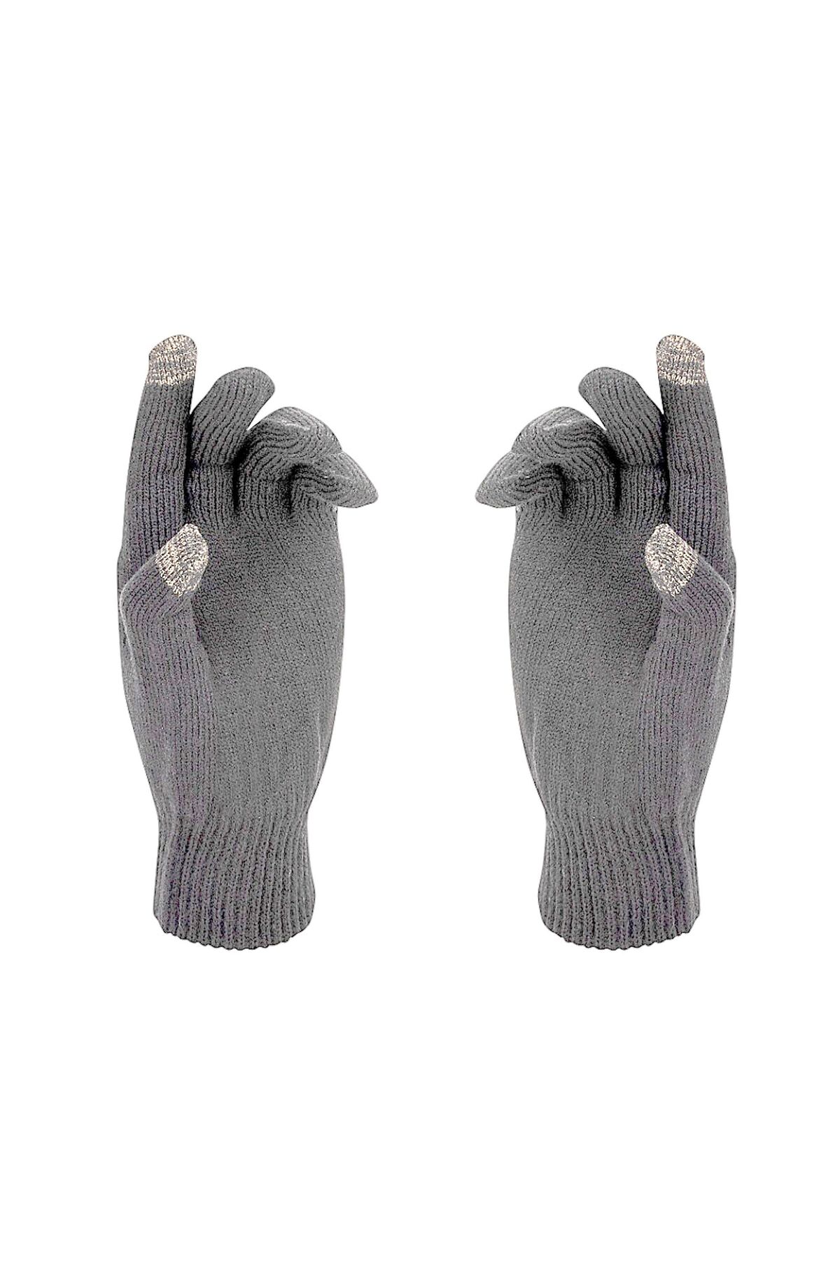 THERMOFORM Active Touch Parmak Dokunmatik Özellikli Unisex Eldiven Gri