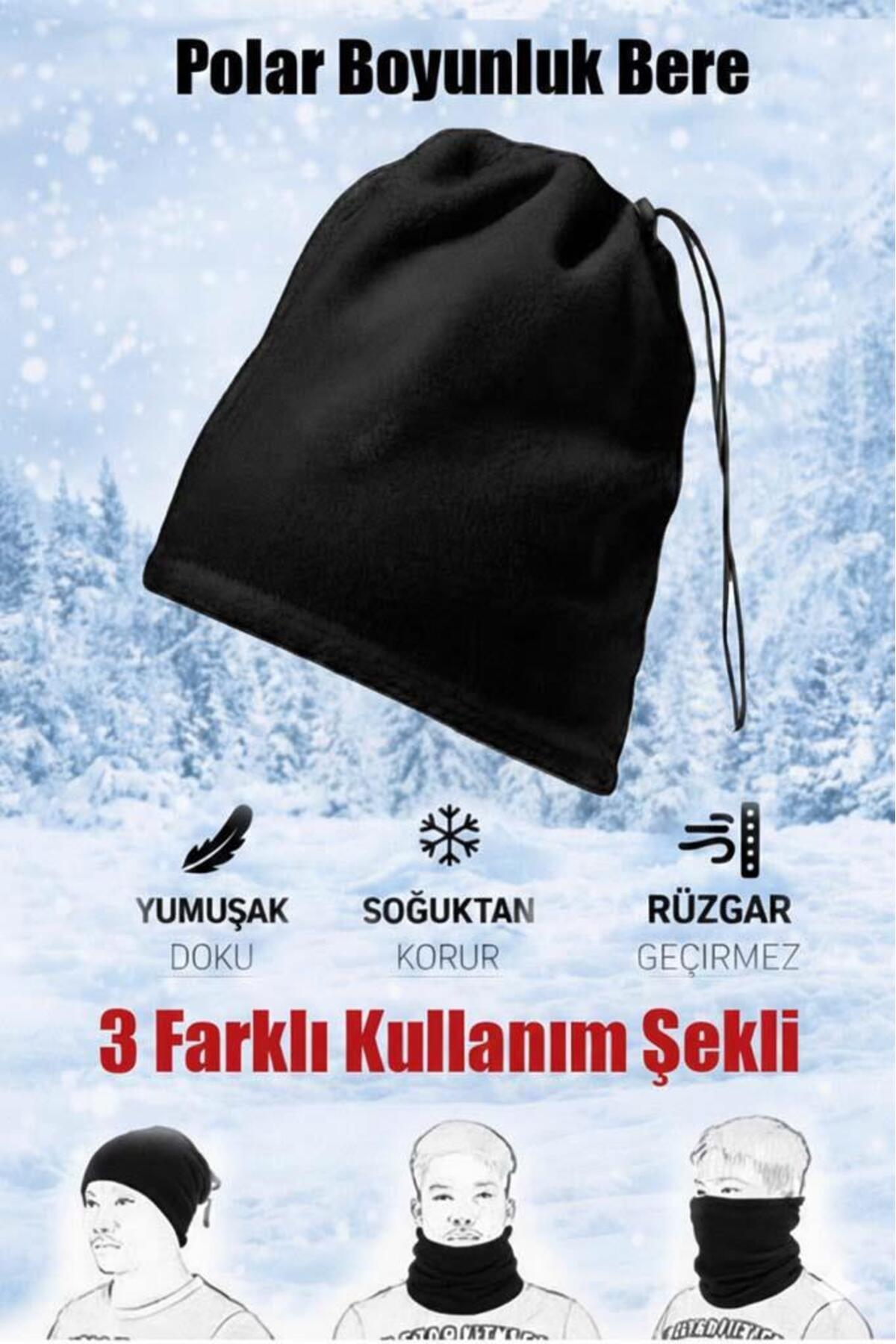 Liggo Polar Boyunluk Bere Termal Polar Bere Şapka