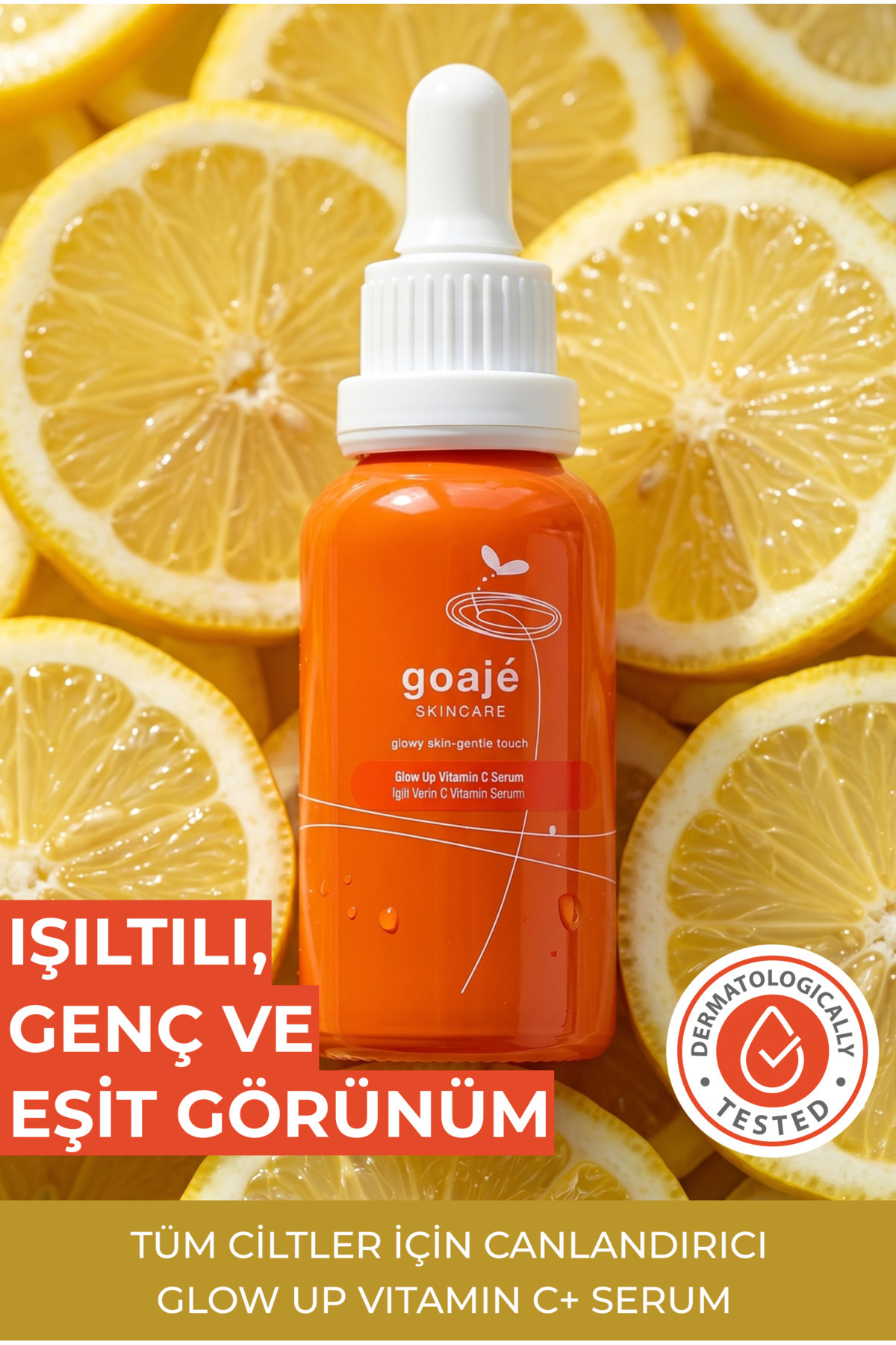 Goajé SKINCARE Glow Up Vitamin C+ Serum, Tüm Ciltler için Canlandırıcı %10 C Vitaminli, 30 ml — 1020