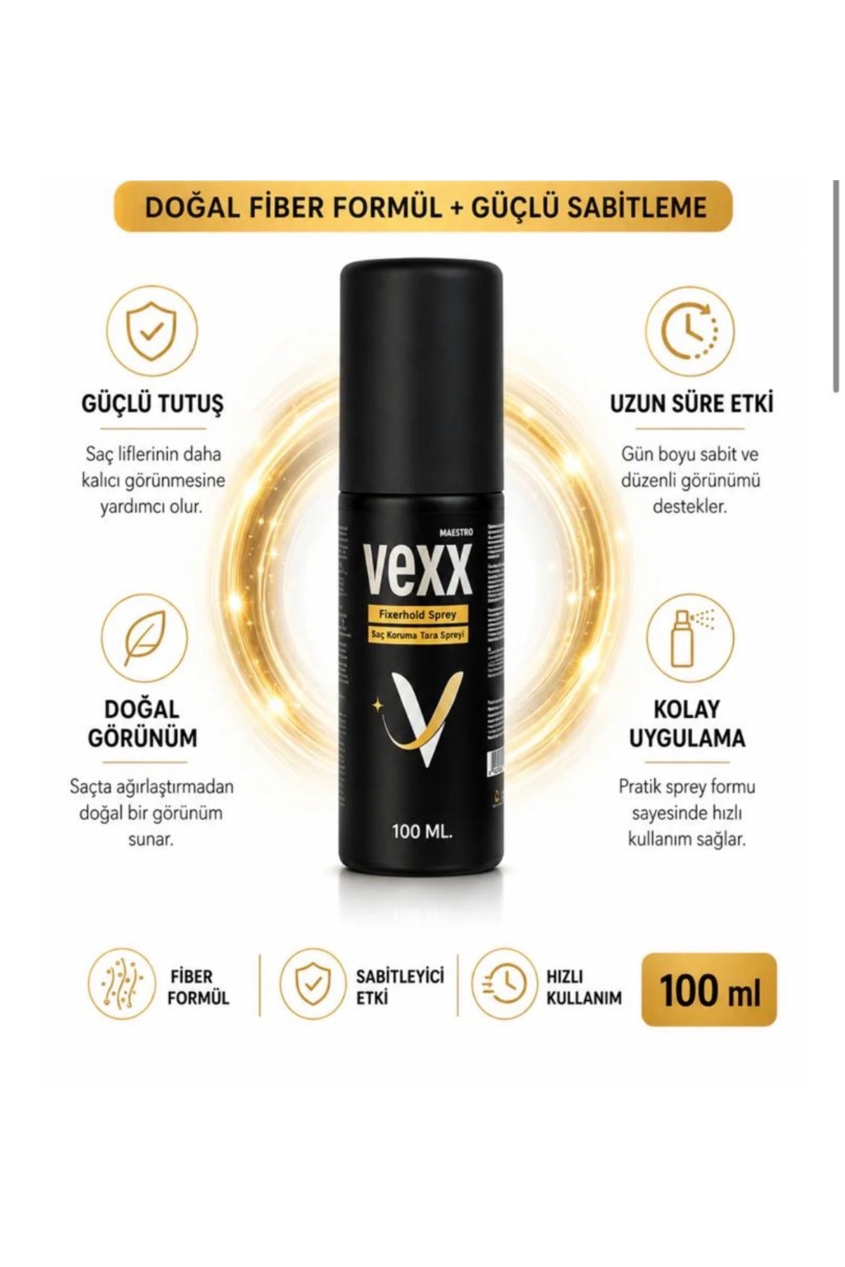 vexx maestro Vexx Sabitleyici Sprey Hair Fiber Saç Fiber Sabitleyici 100 Ml. Sprey — 060634vex