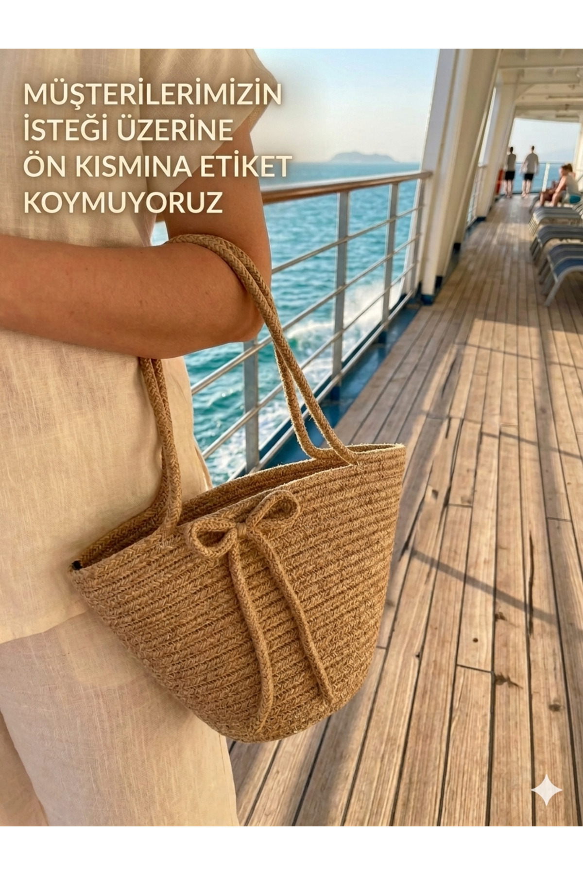 bayram taşcıoğlu home desing Midi Boy Hasır Tatil Plaj Çanta görsel 5