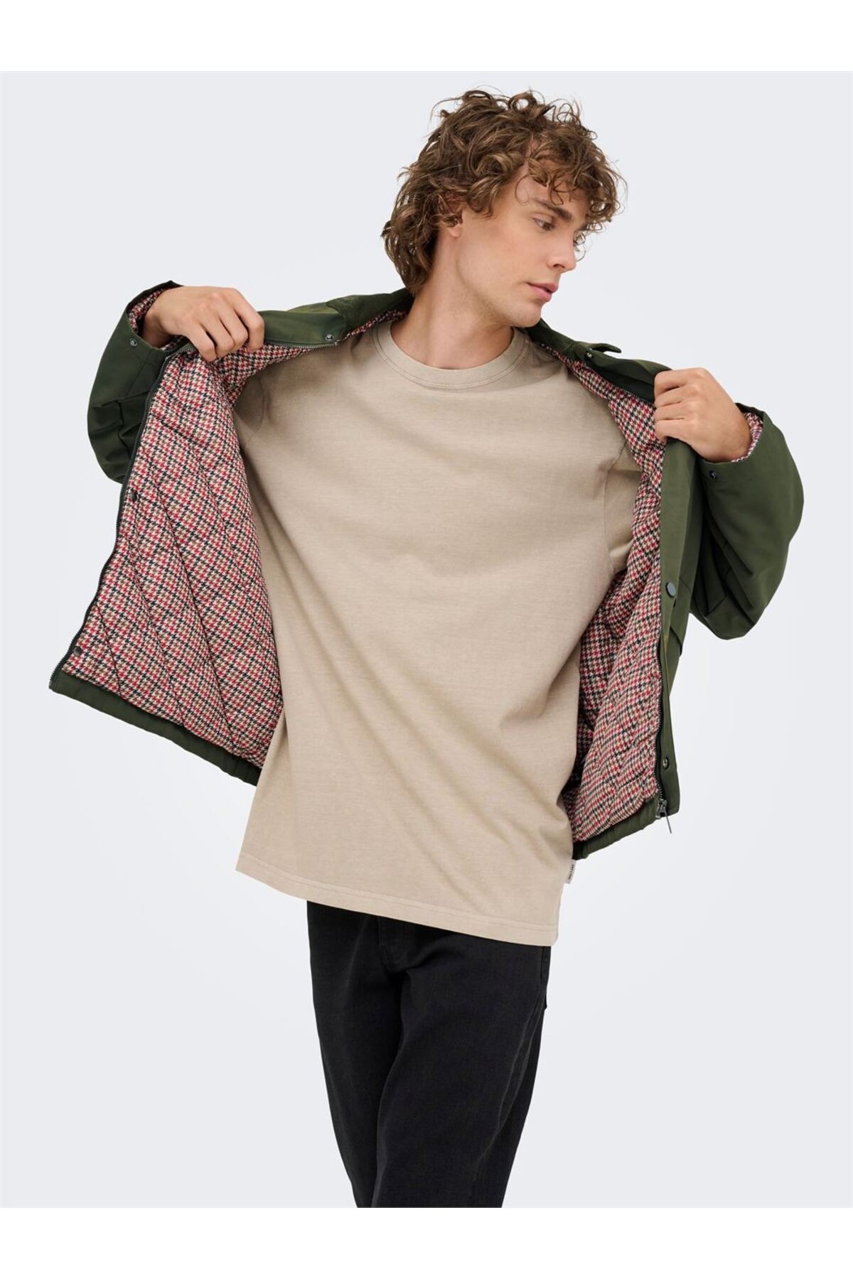 Only & Sons ONSKOSMO PADDED JACKET OTW VD Erkek Yeşil Ceket - 22034856 görsel 6