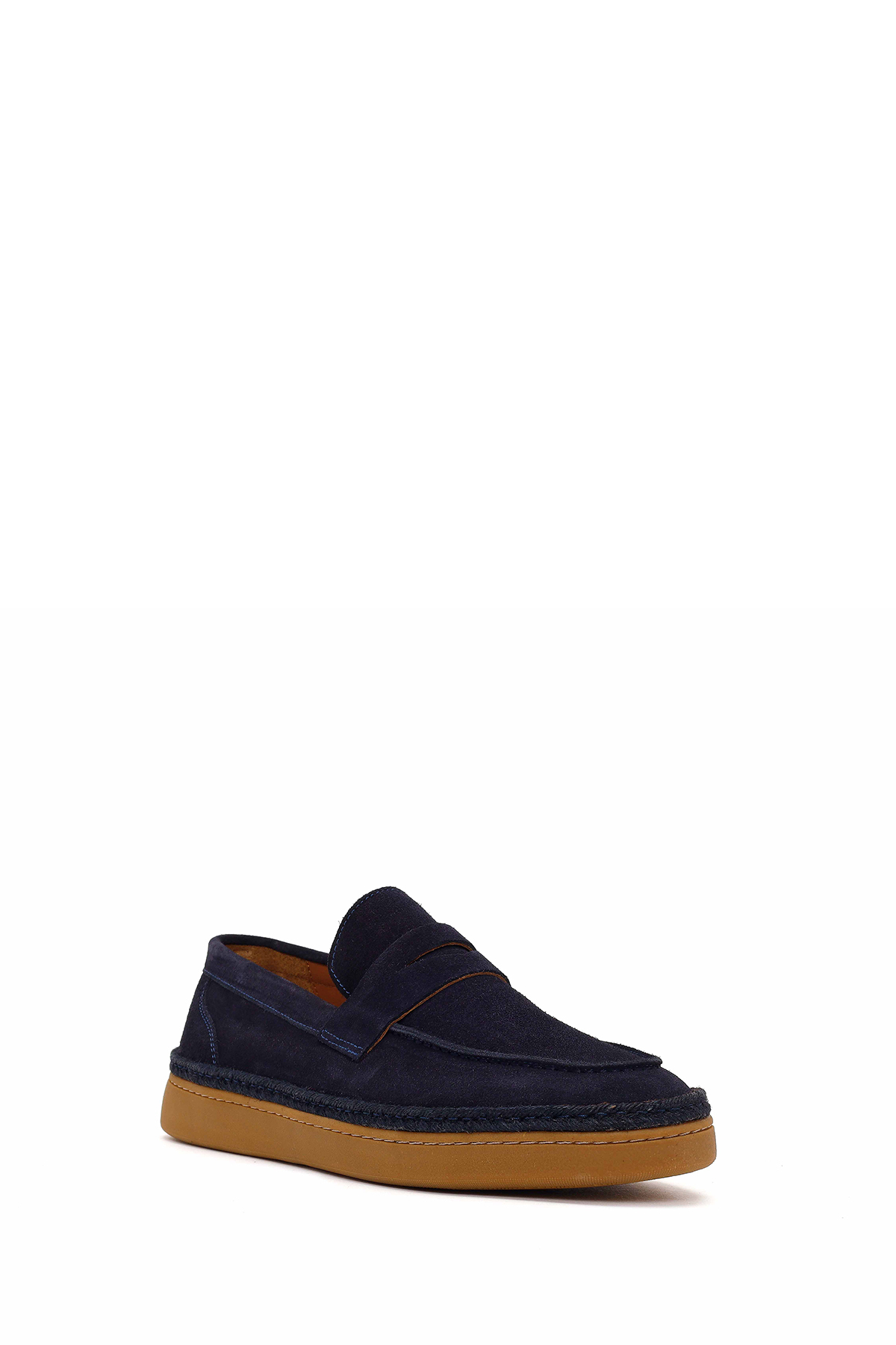 Derimod Erkek Lacivert Süet Deri Loafer 26SFD631810 görsel 7
