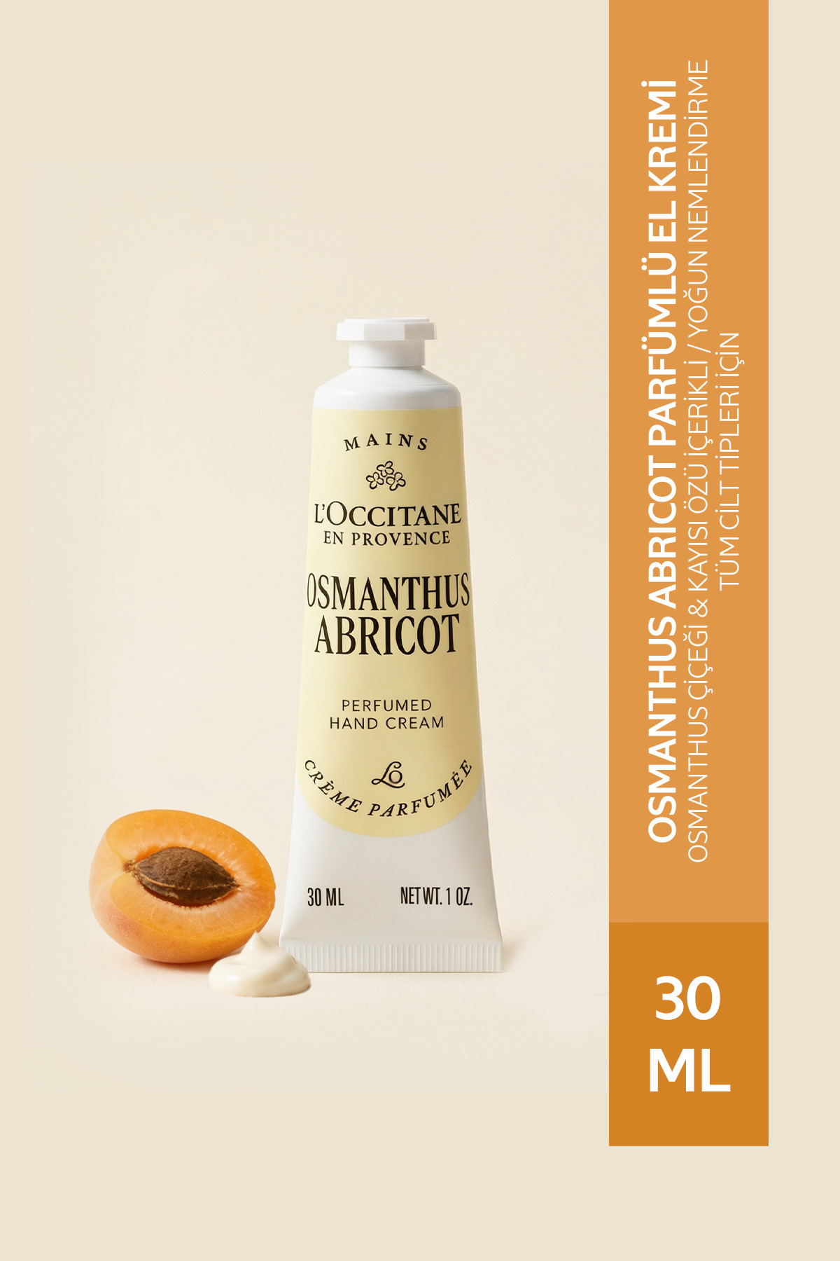 L'Occitane Osmanthus Abricot El Kremi, Osmanthus Çiçeği ve Kayısı Özü İçeren Besleyici ve Nemlendirici, 30 ml — 11MA030OR25