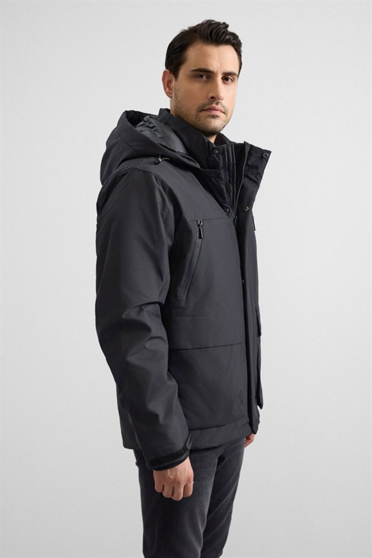 SÜVARİ Siyah Slim Cepsiz Mont görsel 6