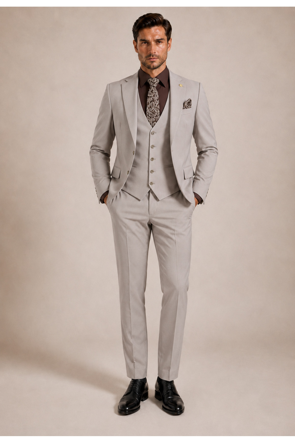 The Tailor Classics Erkek 3'lü Takım Elbise - Erkek Ceket Pantolon Yelek