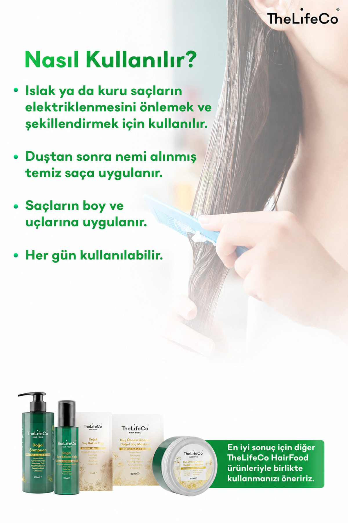 Hairfood Değerli Yağlar Serisi Durulanmayan Doğal Saç Bakım Kremi 200 Ml — 11-232 — تصویر 5 از 6