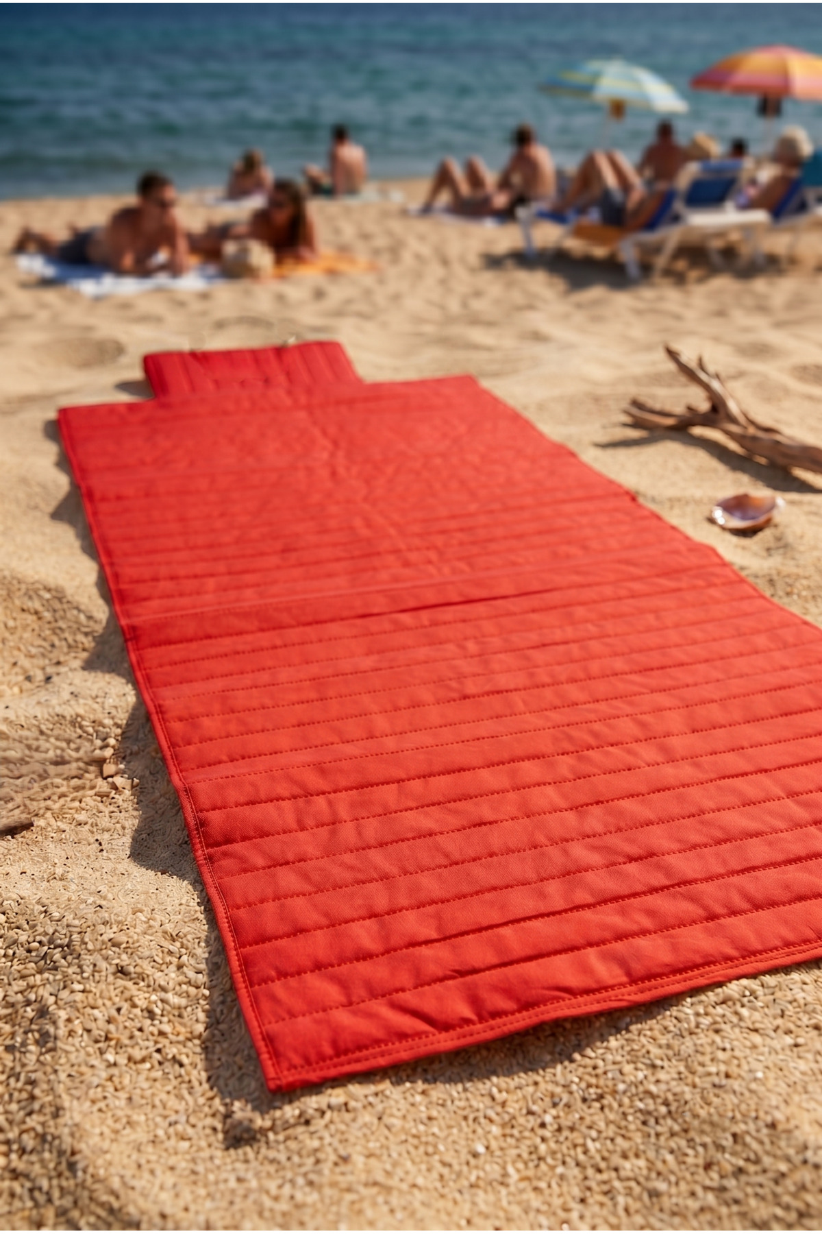Ser-Yacht Beach Mesh Foldable Hanging Case 150x75 Fibre Camping Picnic Mat