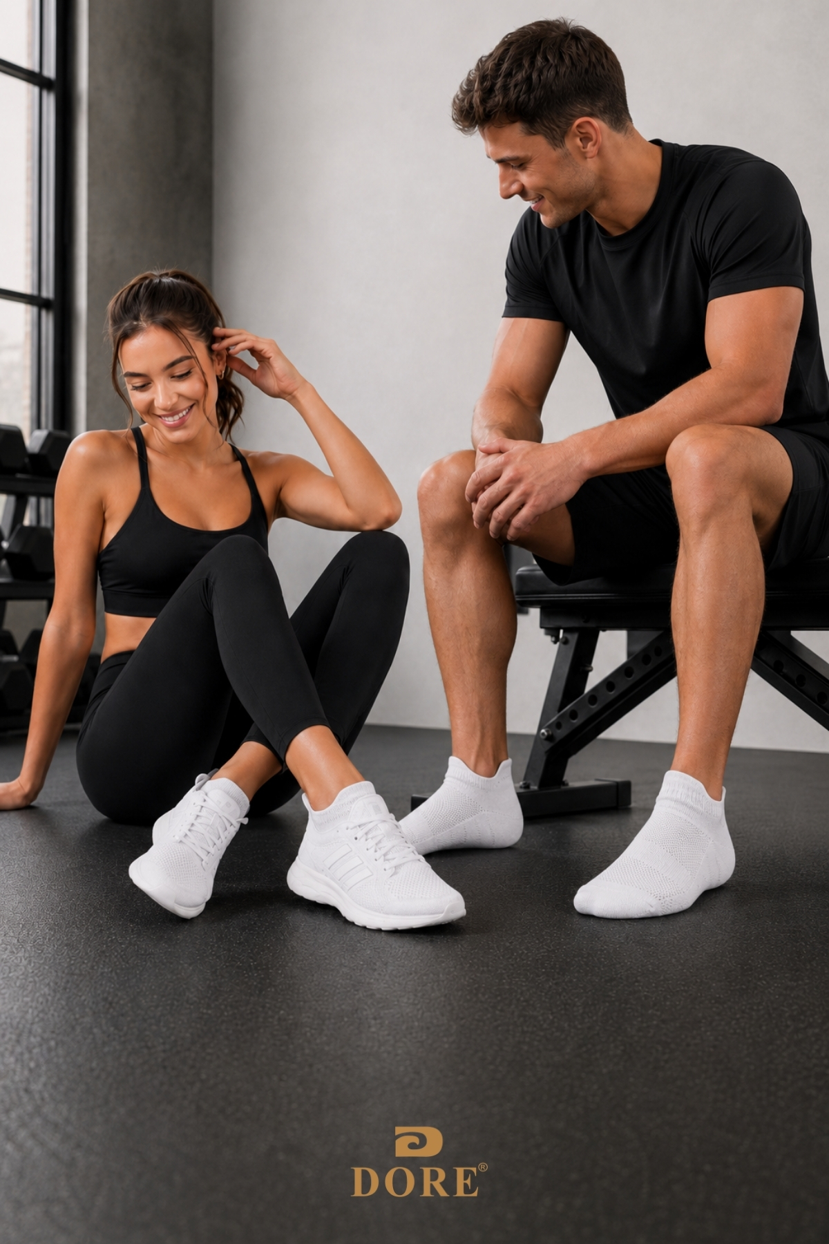 Dore Orijinal 3 Çift Unisex Kulaklı Ayakkabı Arkasını Vurmayan Konfor Modeli Ter Emici Nefes Alan 4 Mevsim Kullanım Özel Tasarım Bilek Boy Premium Pamuklu Günlük 3'lü Sneaker Spor Ayakkabı Çorabı görsel 5