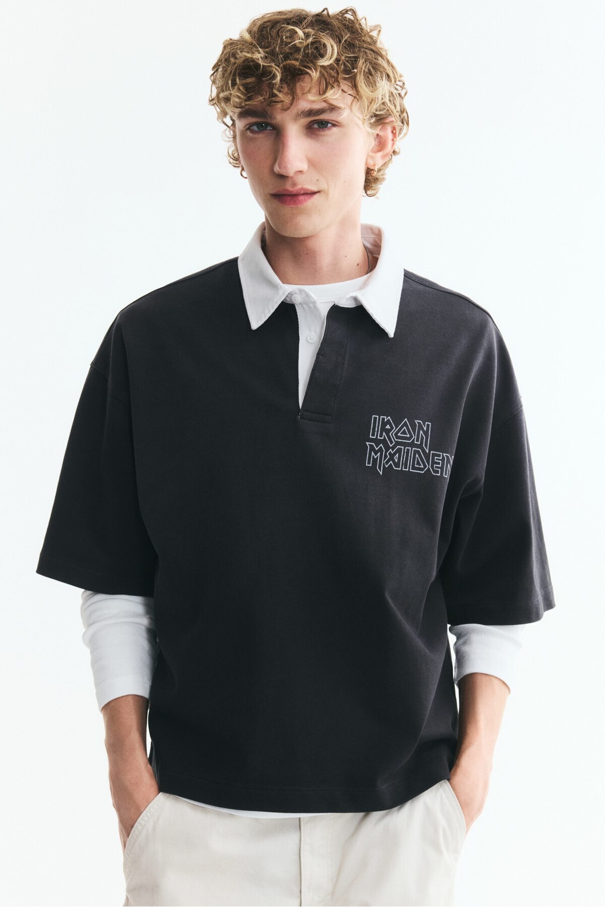 تی‌شرت پولو طرح Relaxed Fit اچ اند ام پولوشرت H&M
