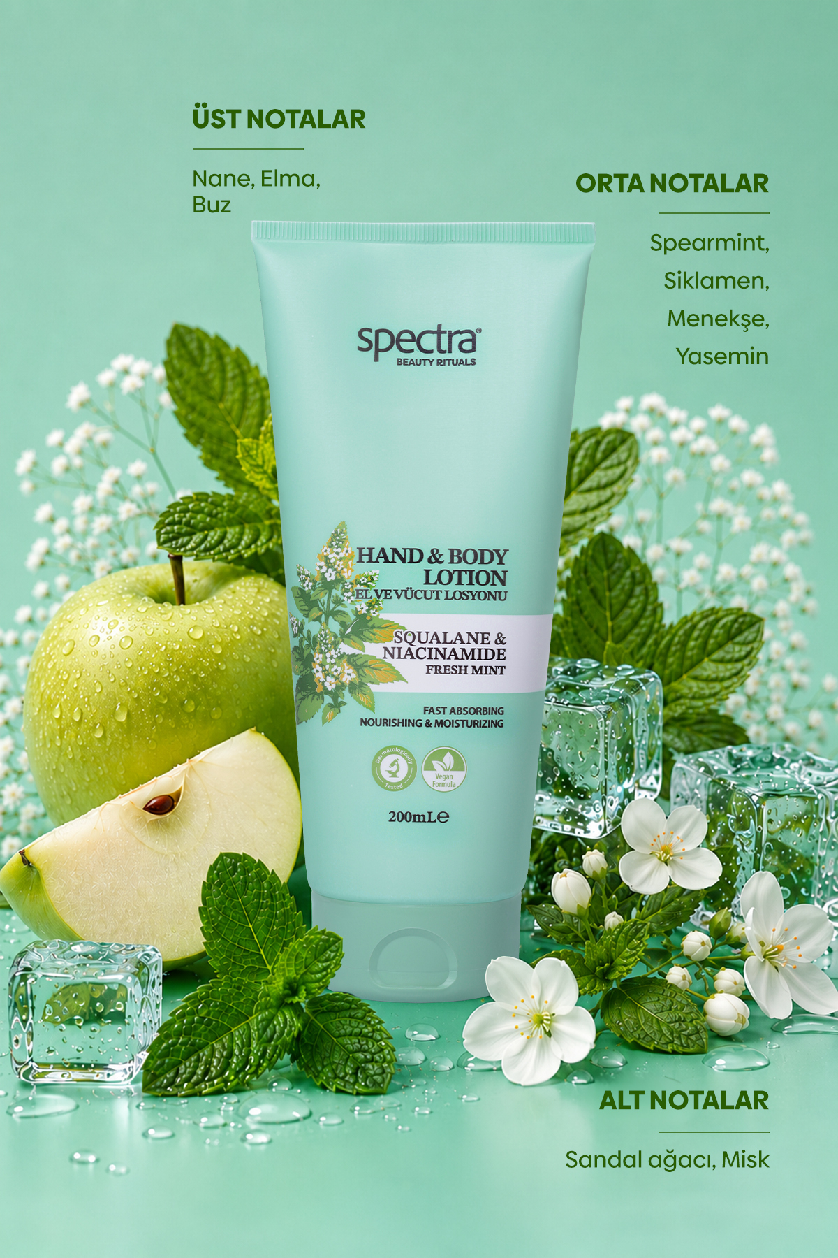 Nemlendirici ve Canlandırıcı Hızlı Emilen Vegan El ve Vücut Losyonu -Fresh Mint- 200 ML — 35b9a90a-4c8c-5c56-9354-d149caaf4e86 — تصویر 4 از 8