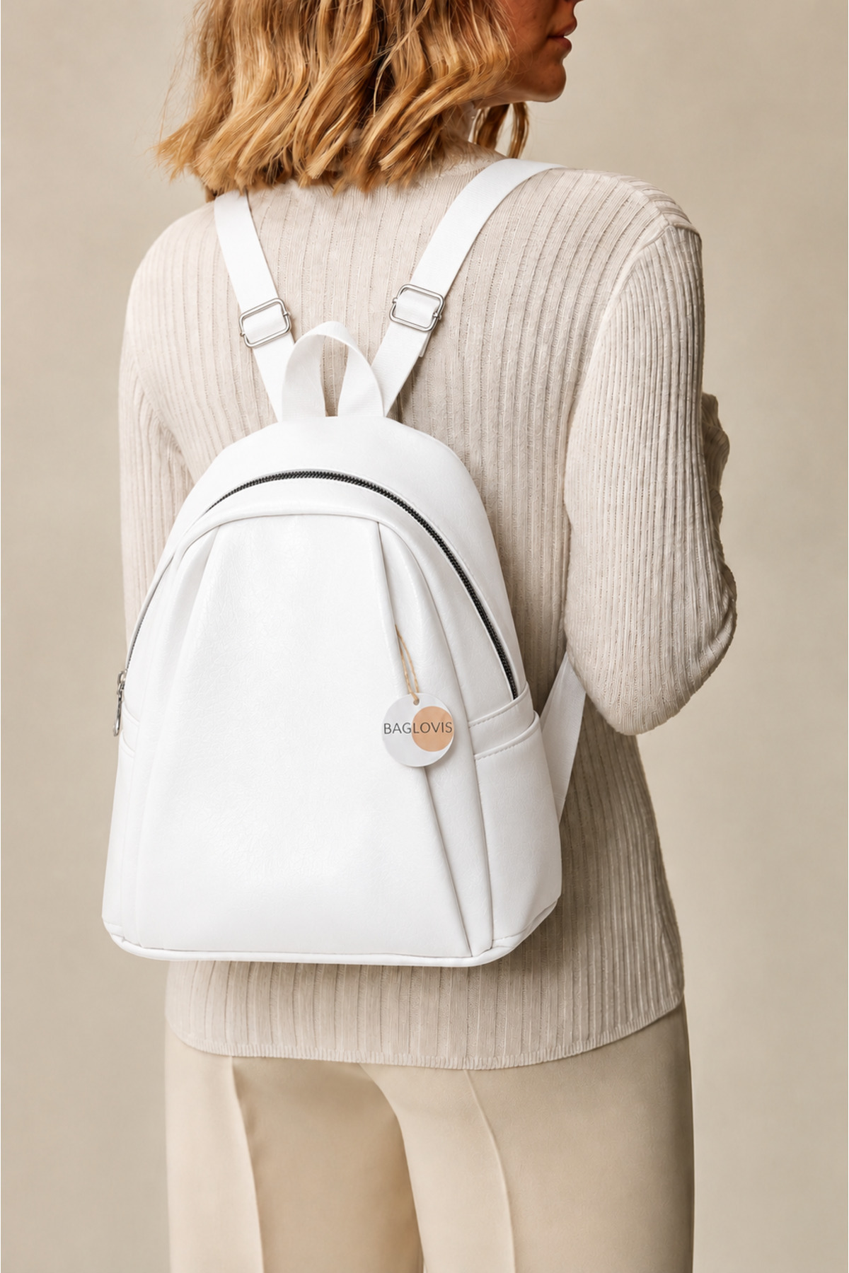 Women's Backpack Soft Leather Look Multi Compartment School & Casual Bags Width28 Size28