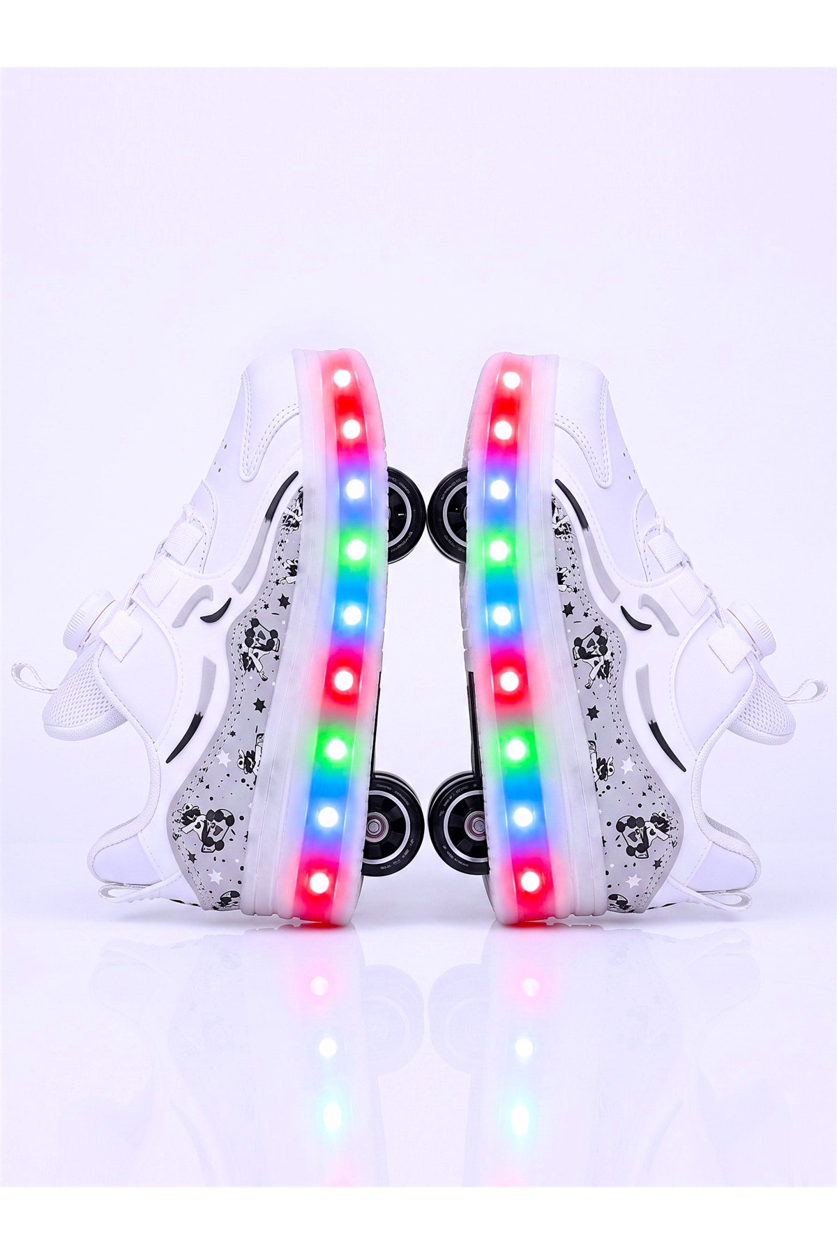 ROLLER SKATED LIGHT SNEAKERS 4 WHEEL SKATE
