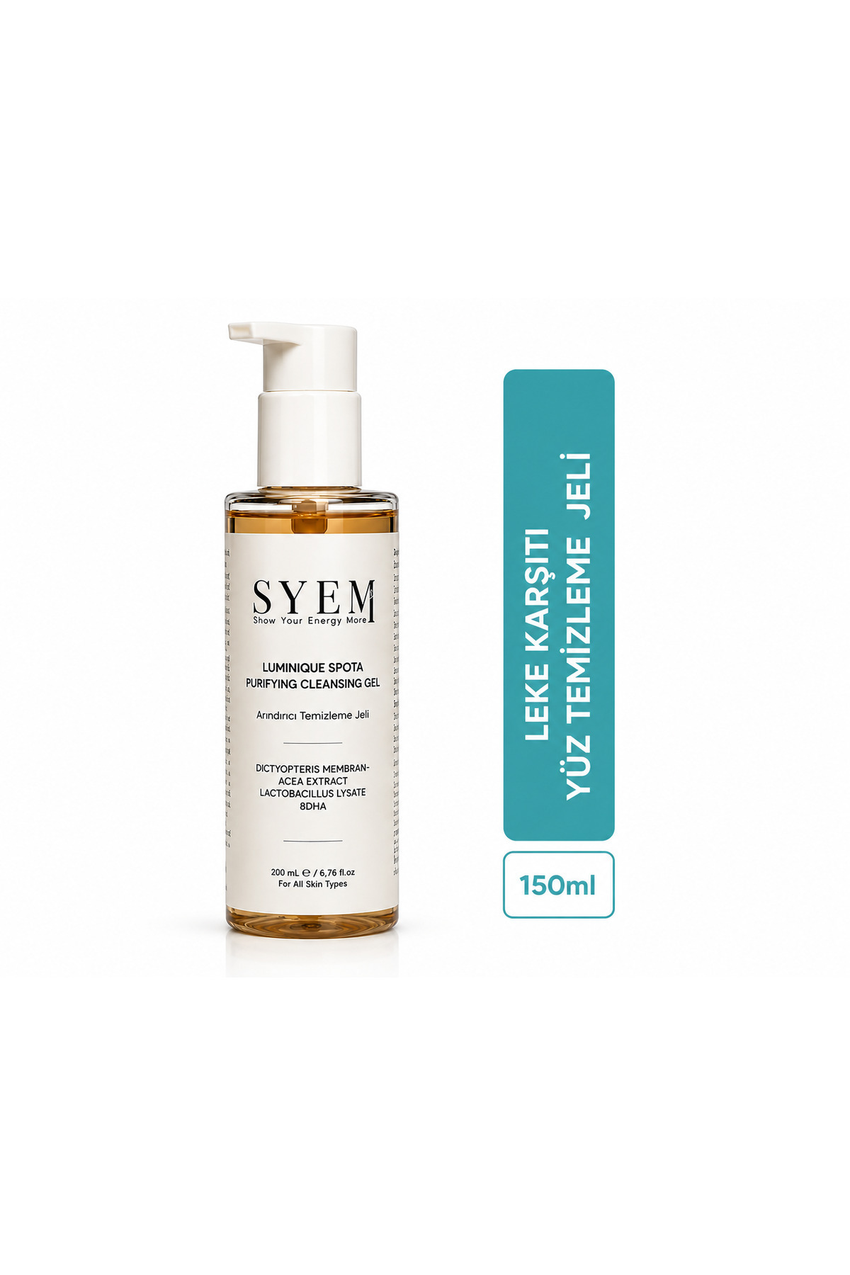 SYEM Luminque Spota Arındırıcı Yüz Temizleme Jeli - Leke Karşıtı & Arındırıcı Etki — SYEM008