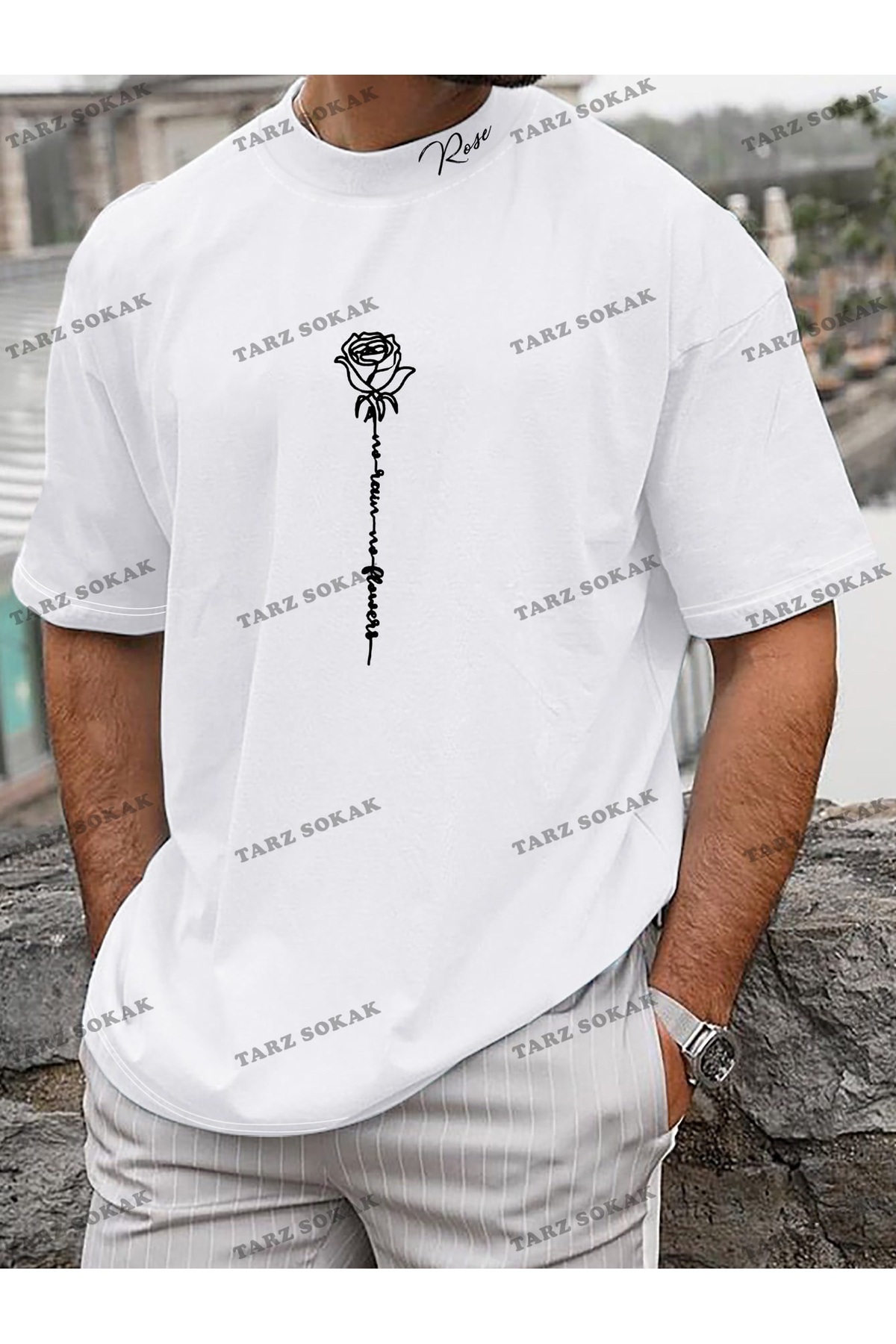 KOD Trend Homme Men's Floral & Letter Graphic T-Shirt