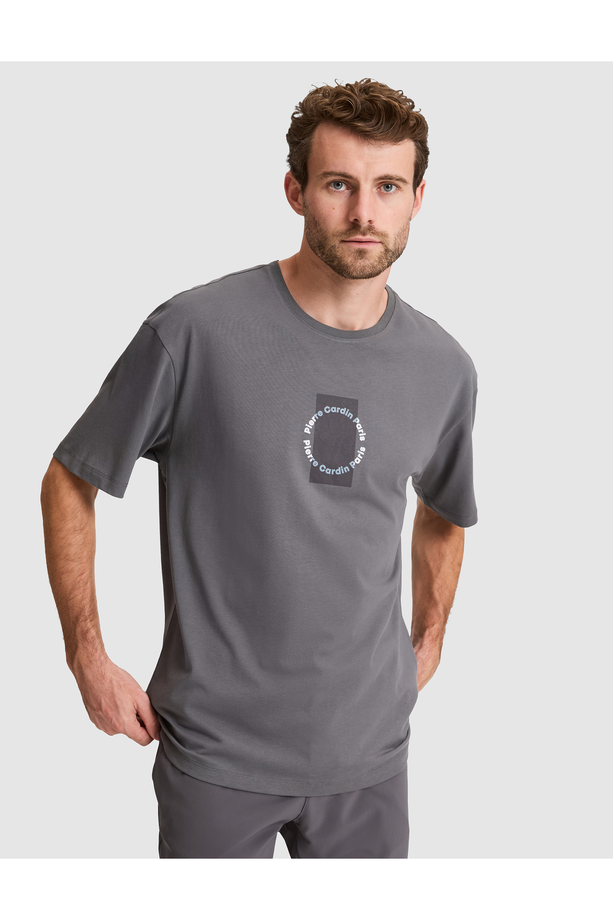 Pierre Cardin Antrasit Comfort Fit Bisiklet Yaka Tişört 50310155-VR006