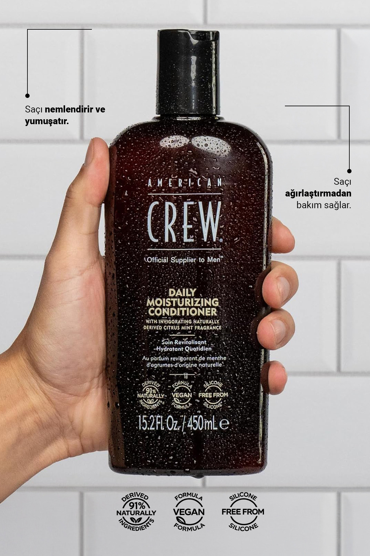 Daily Moisturizing Conditioner 250 ml – Erkekler İçin Nemlendirici Saç Kremi — backstage117 — تصویر 2 از 3