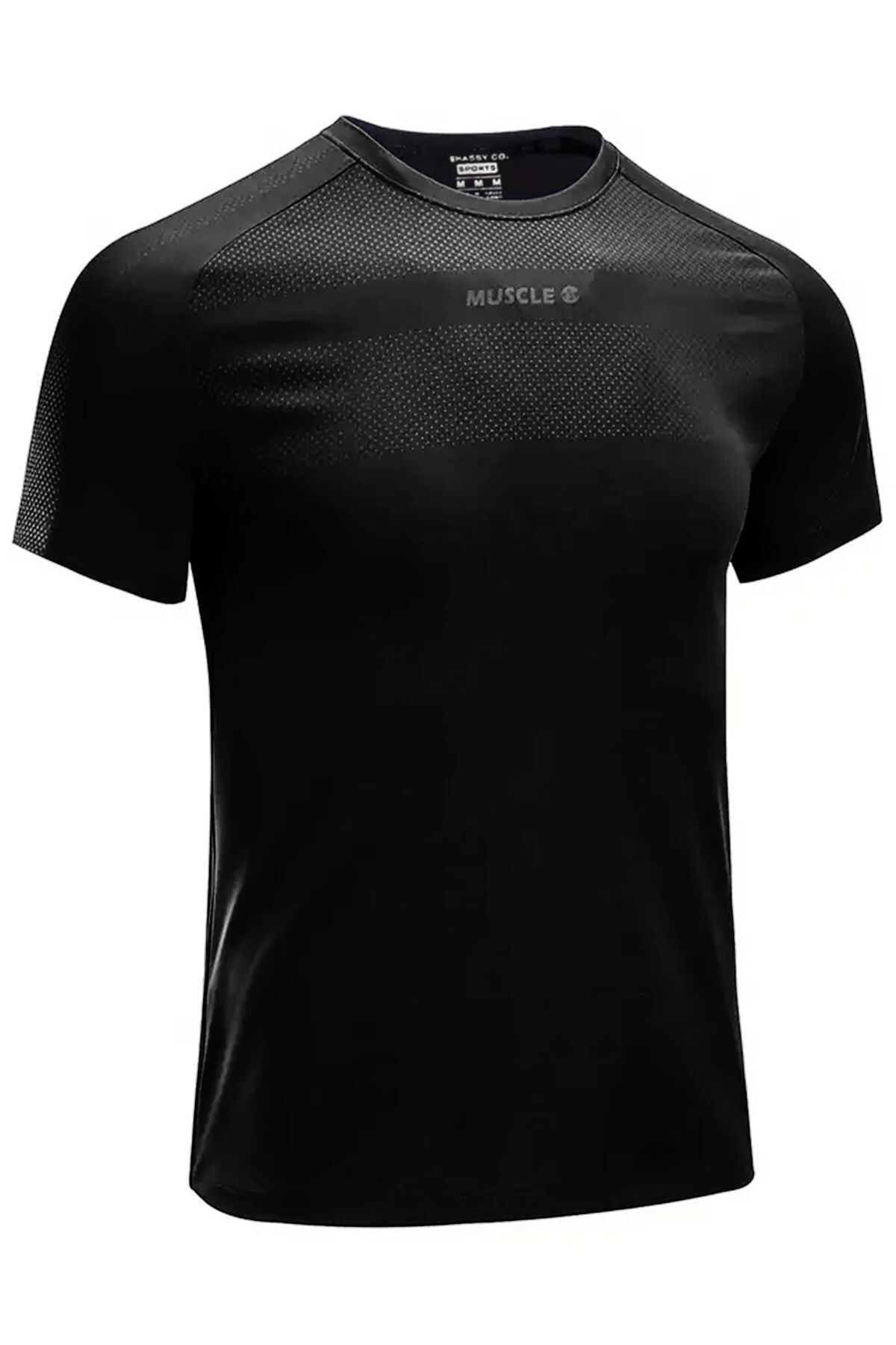 GHASSY CO Erkek Compression Sports Nem Emici Hızlı Kuruyan Renk Solmayan Atletik Fitness T-Shirt görsel 5