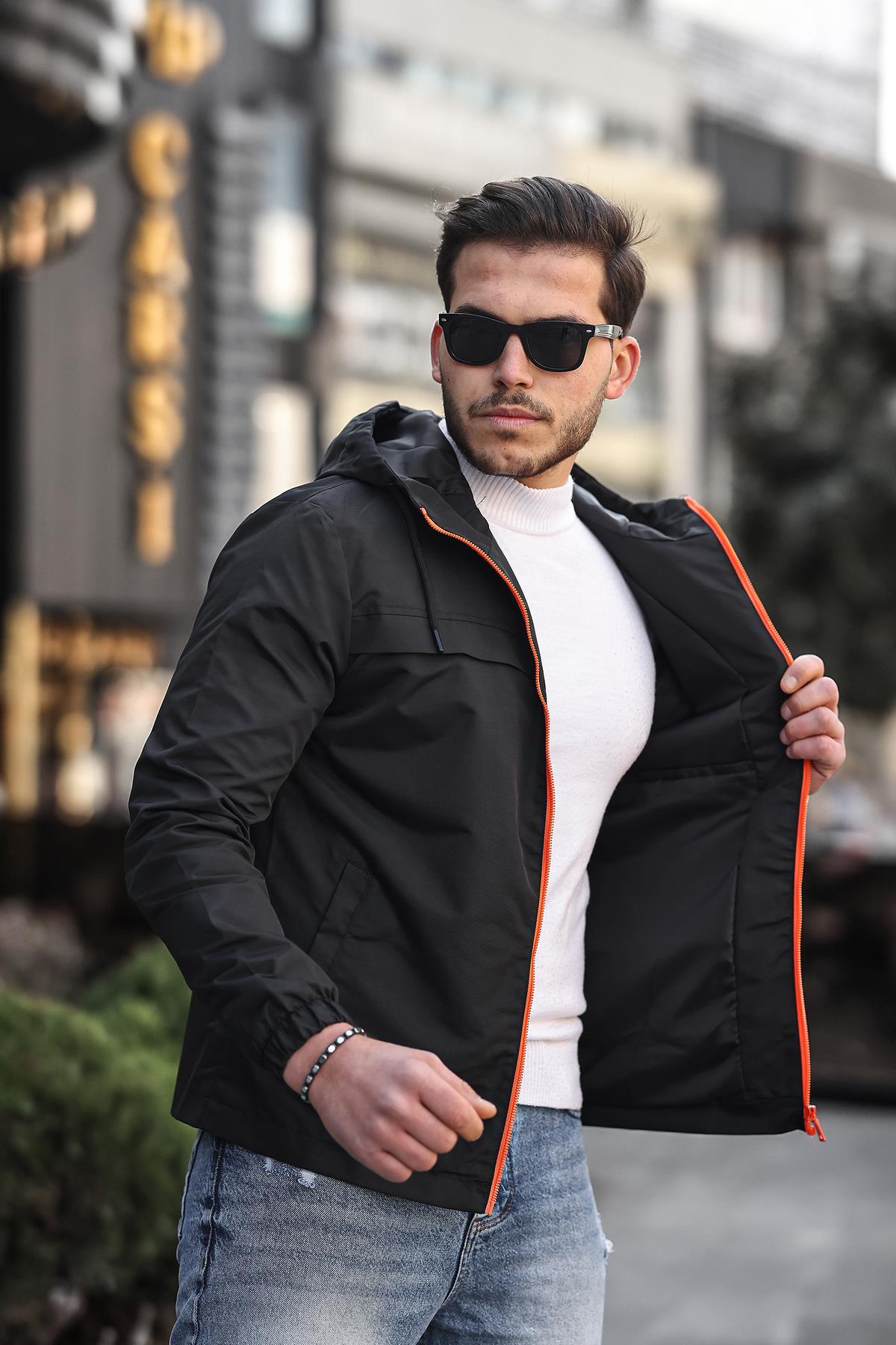 ByTrend Renkli Fermuarlı Yağmurluk Mevsimlik PLDP 2920 görsel 2