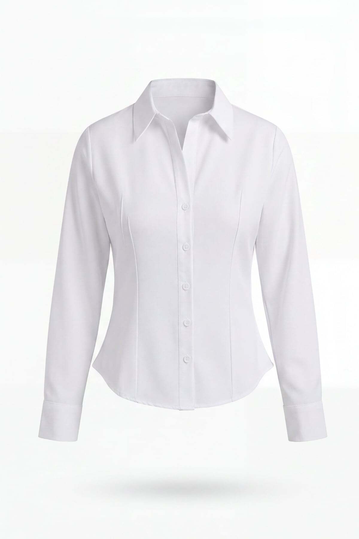 HAKKE Basic Slim Fit Kadın GÖMLEK görsel 6