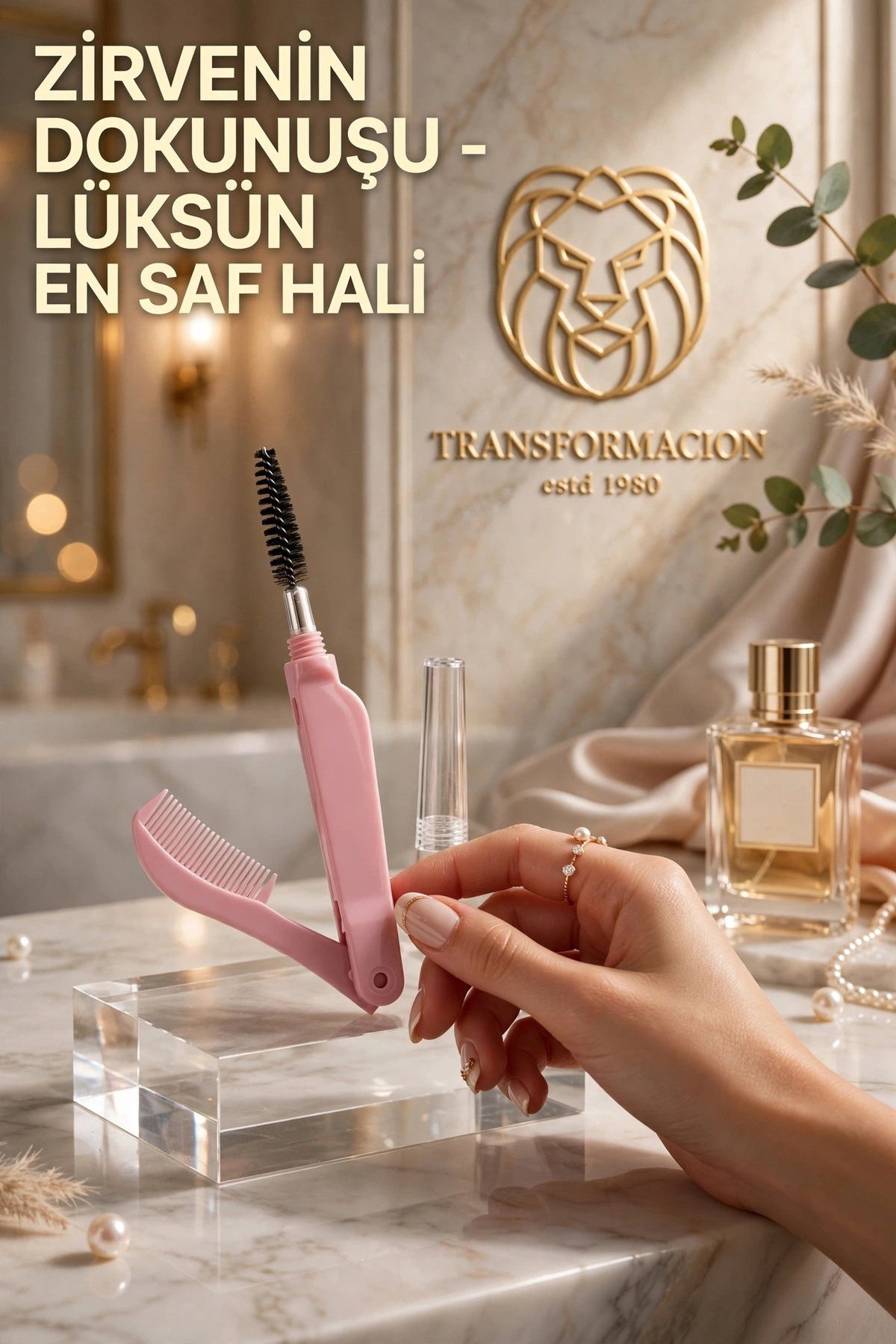 Kirpik Fırçası Kaş Tarağı Kaş ve Kirpik Fırçlı Tarak Katlanabilir Kaş Kirpik Maskara Ayırıcı Tarak Fırça Aparatı 14 cm 721402 — مشکی — تصویر 6 از 7