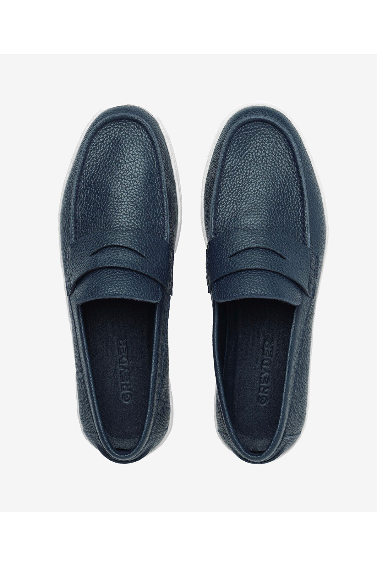 Greyder Erkek Lacivert Hakiki Deri Loafer Ayakkabı 6Y1UA64757 görsel 5