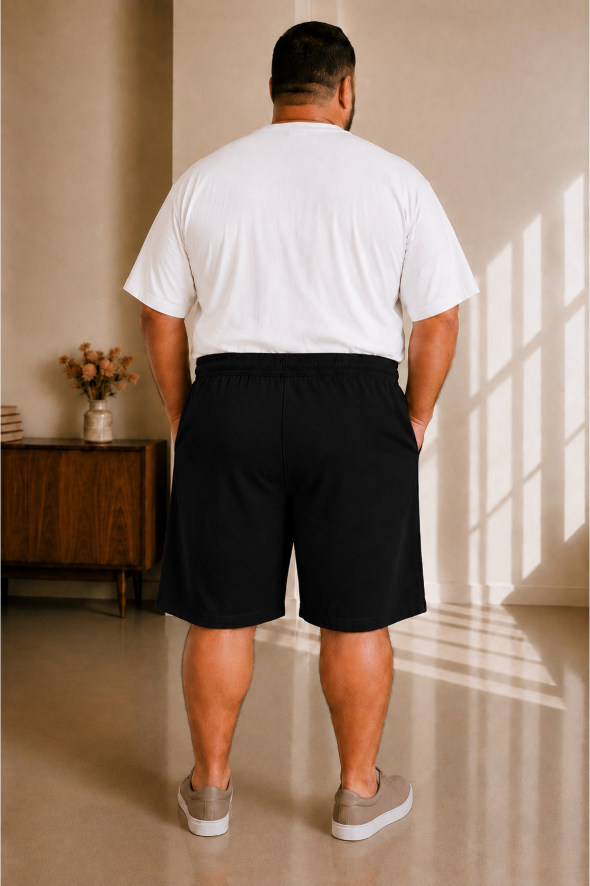 sngl tekstil Erkek Büyük Beden Kapri 3XL 4XL 5XL 6XL 7XL 8XL 9XL görsel 5