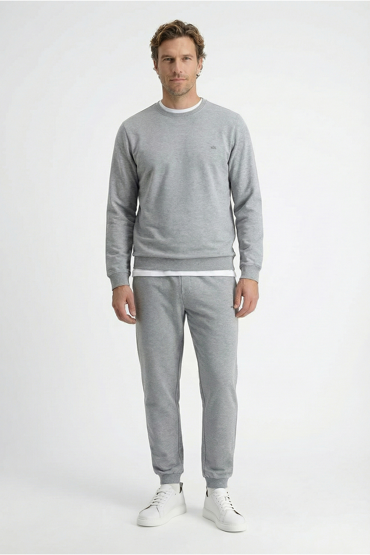 Bisiklet Yaka Regular Fit Pamuklu Basic Sweatshirt — خاکستری KY26C00000023 — تصویر 4 از 7
