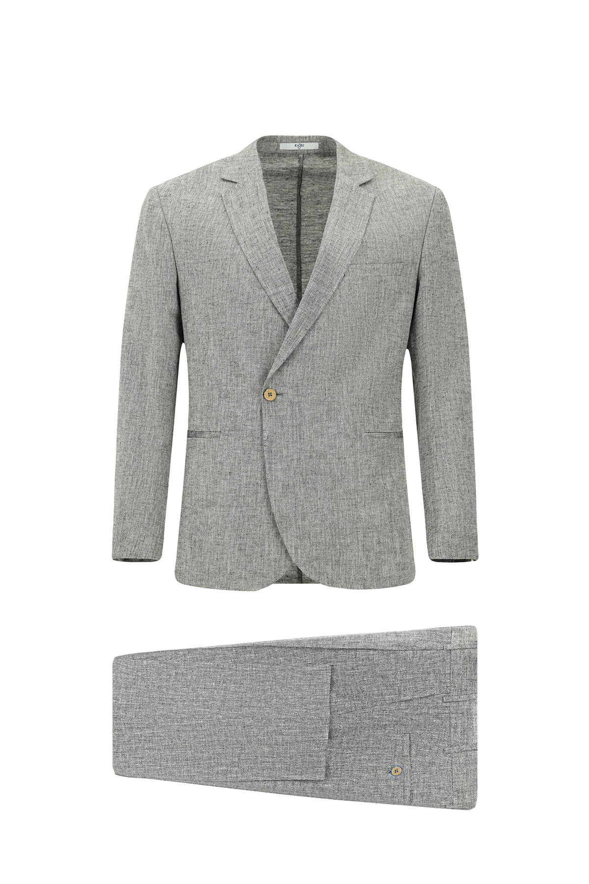 Kiğılı 6 Drop Regular Fit Standard Cut Linen Blended Double-Breasted Suit