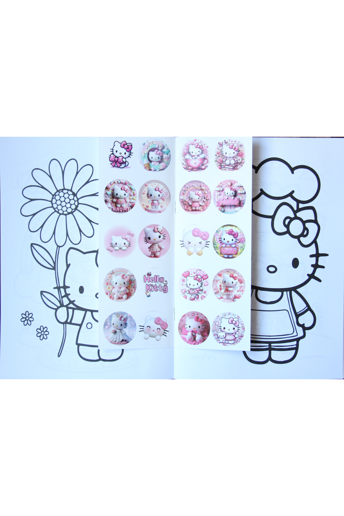 caddebox 4 Adet Stickerle Boyama Kitabı(Kuromi)(Kpopo Demont