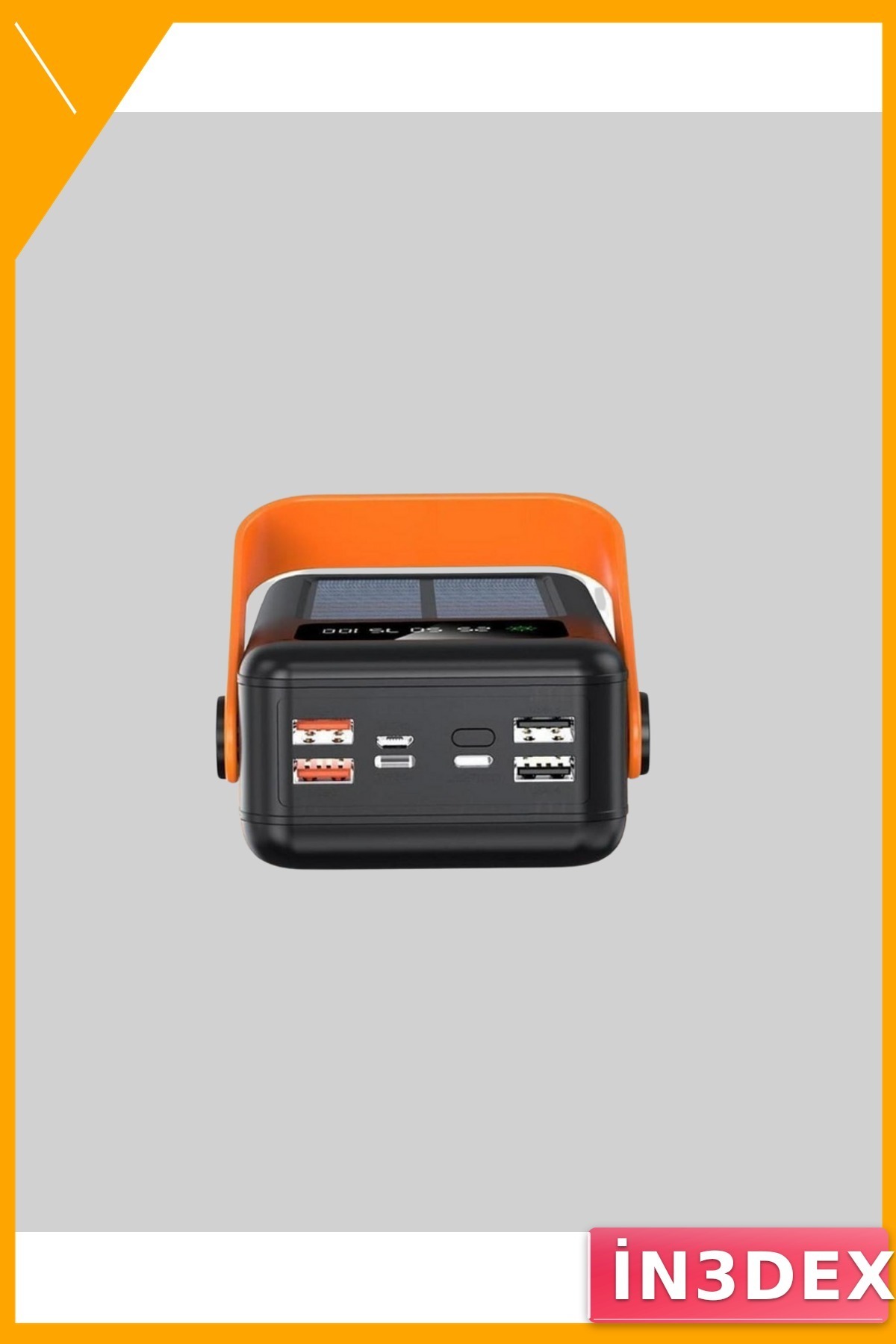 80000mAh Solar Fenerli Çoklu Kablolu Taşınabilir Powerbank