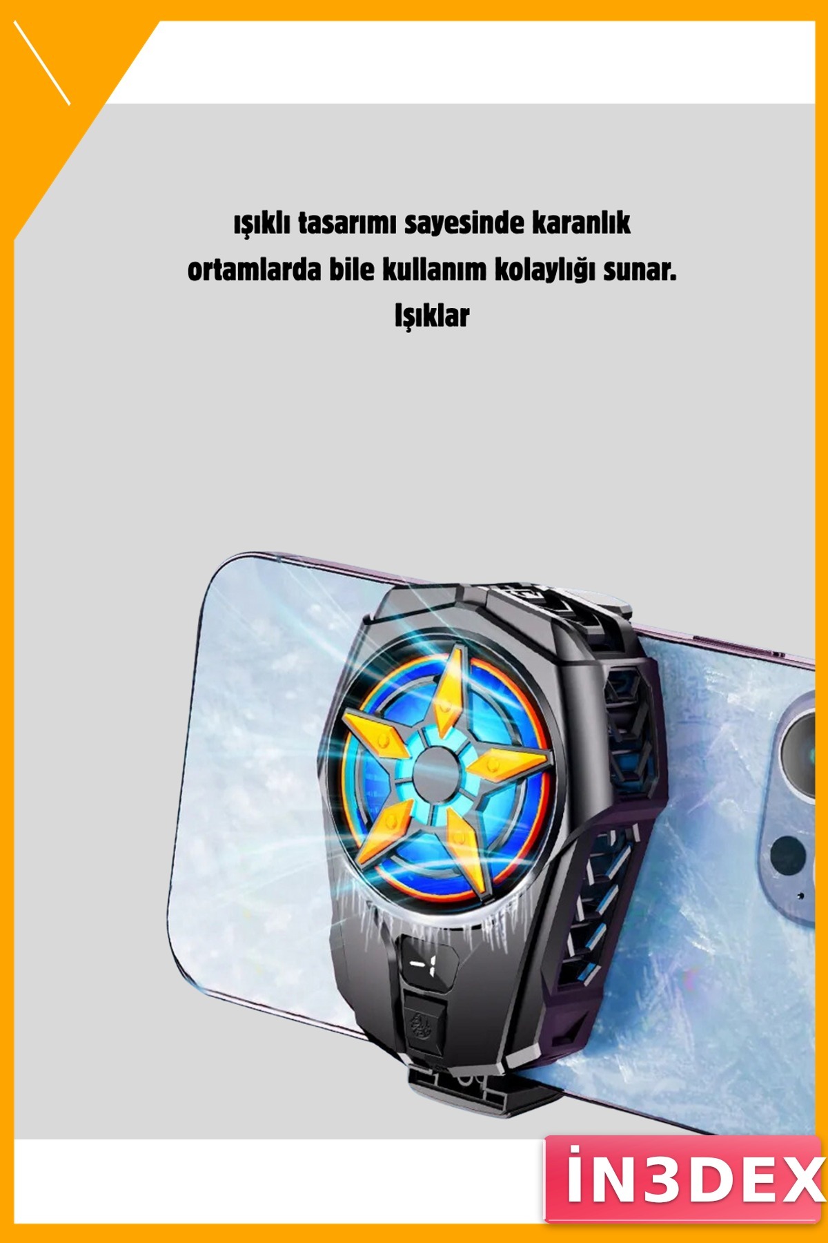 Taşınabilir Şarj Edilebilir Telefon Soğutucu Fan Sessiz Oyun Soğutucusu