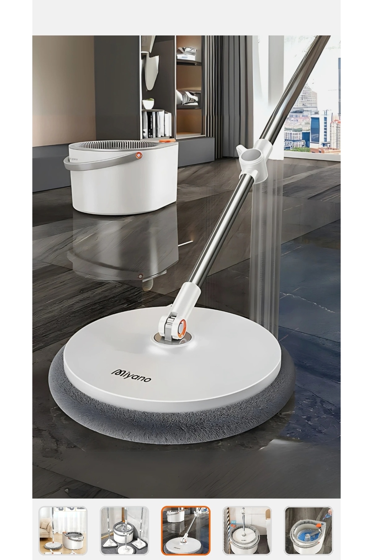 Miyano M80 Plus Su Hazneli Mop Seti 3 Parça Kolay Kullanım Yüksek