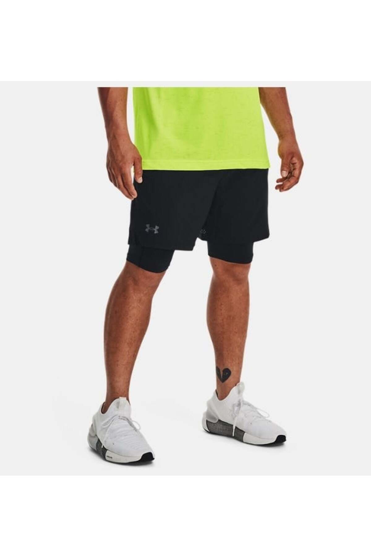 شلوارک مردانه UA Vanish Woven 2-in-1، مشکی آندر آرمور شورت ورزشی Under Armour