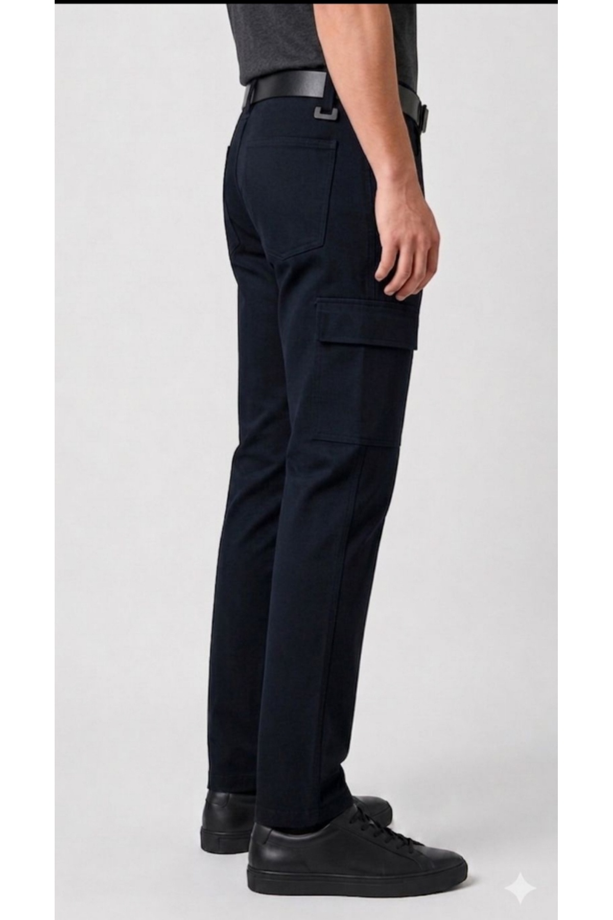 BeyzDenim LİKRALI KARGO BÜYÜK BEDEN GABARDİN PANTOLON KLASİK görsel 2