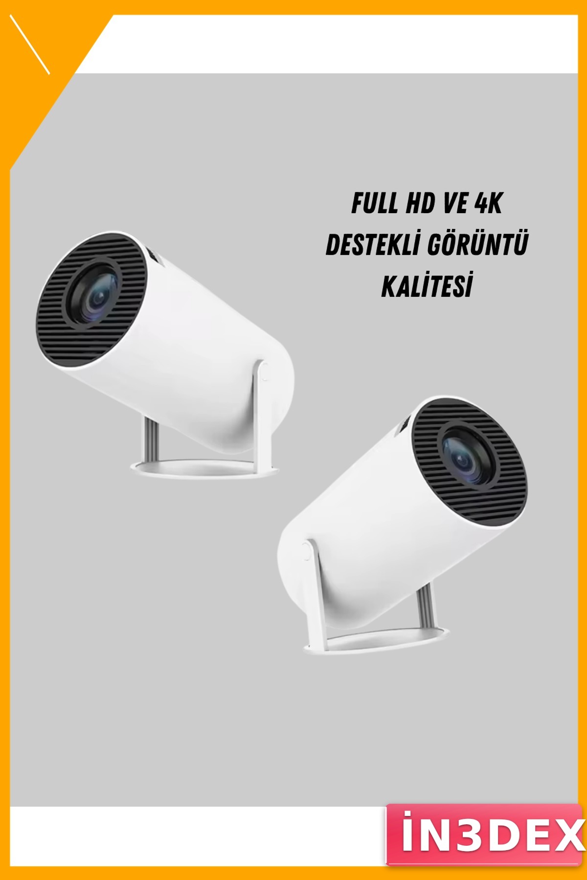 4K Uyumlu Kablosuz Projeksiyon Cihazı 160 ANSI Lümen