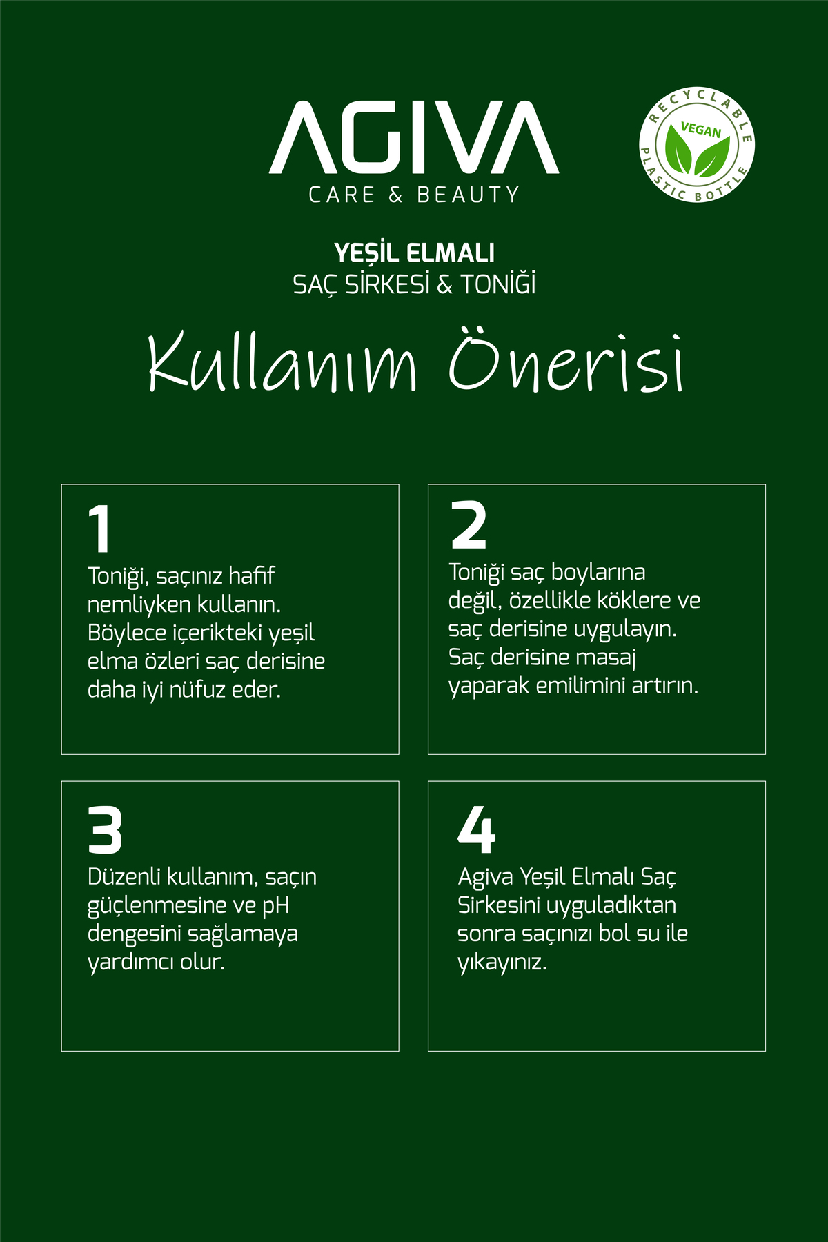 Yeşil Elmalı Saç Sirkesi — 001-TON-024 — تصویر 3 از 5