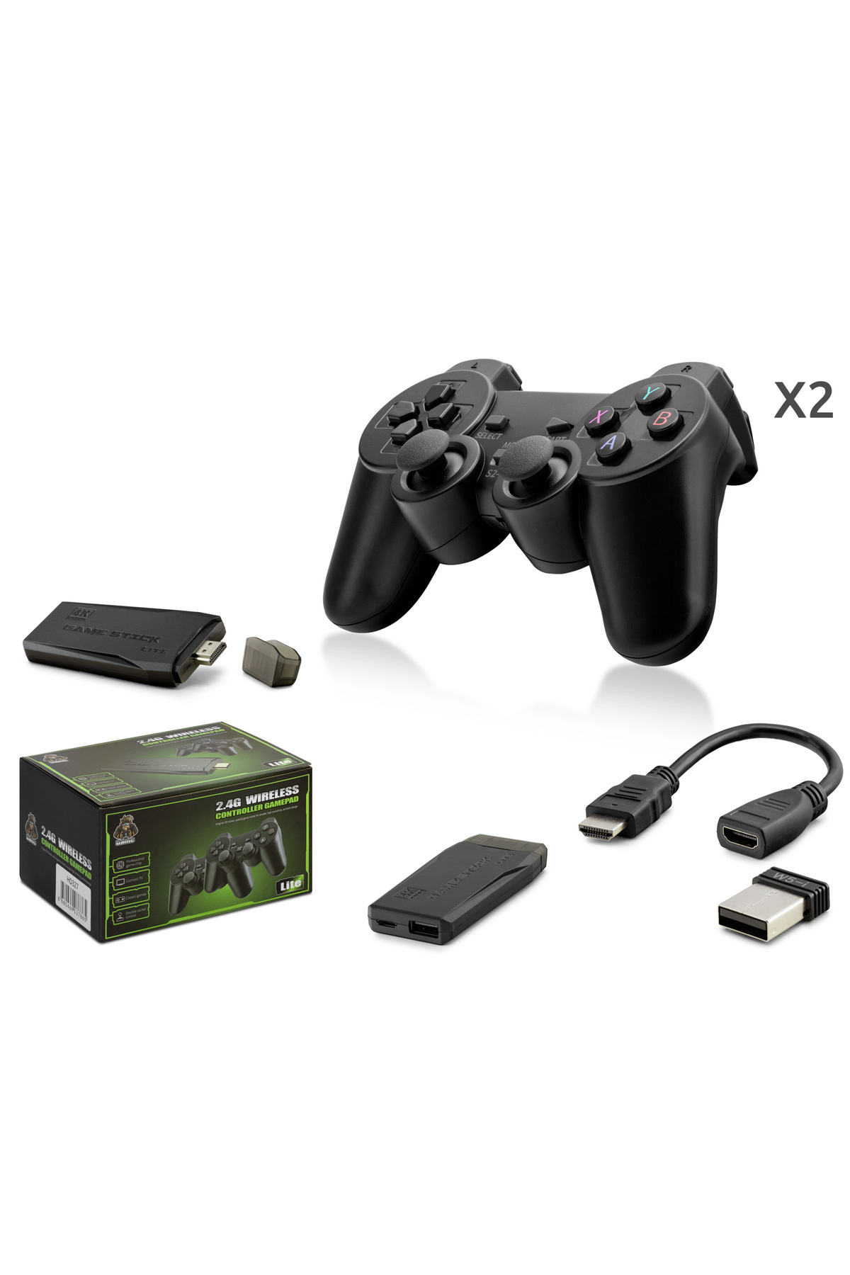 ps3＆コントローラ＆ソフトセット Genel Markalar Retro Oyun Stick Hdmi Çift Gamepad Seti 2.4G