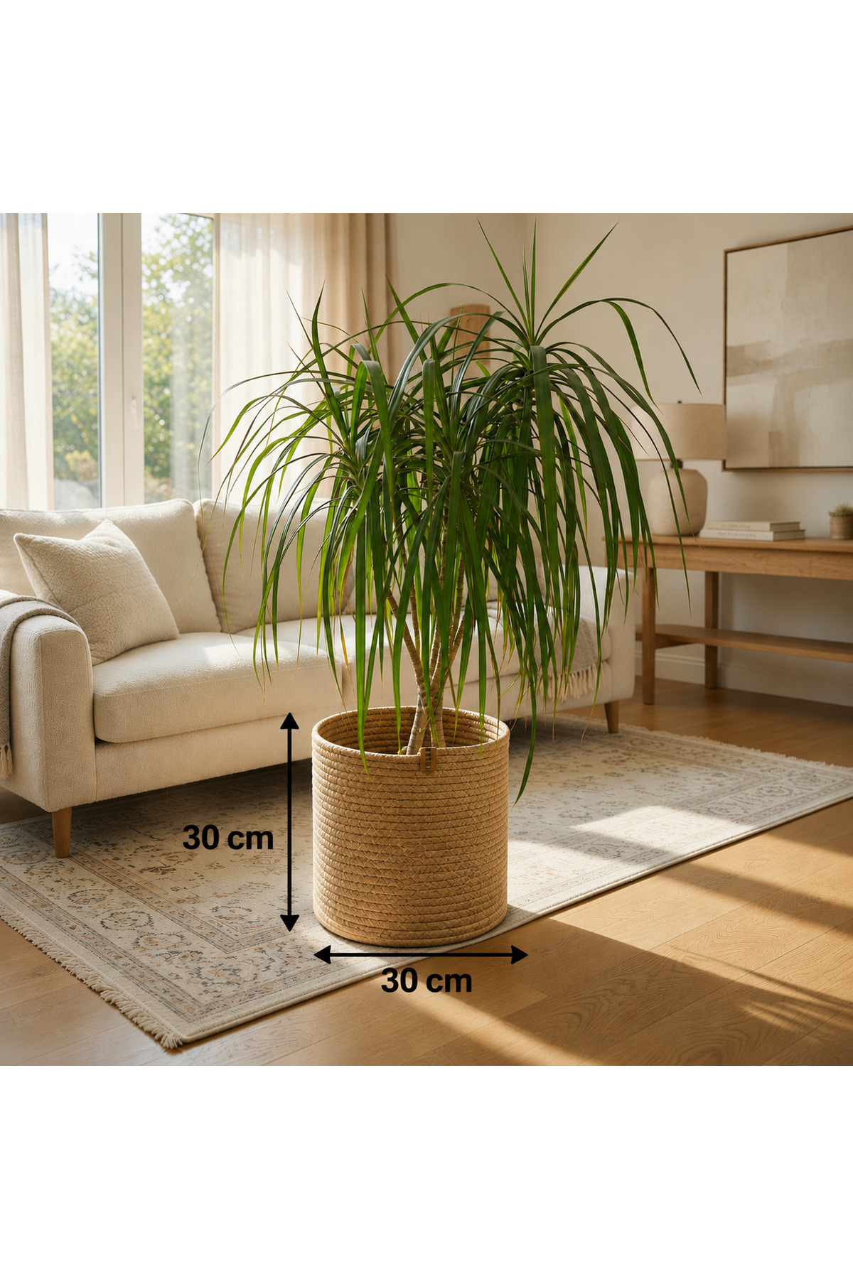HANDMADE DECORATIVE 30X30CM flower POT COVER DECORATIVE NATURAL and STYLISH