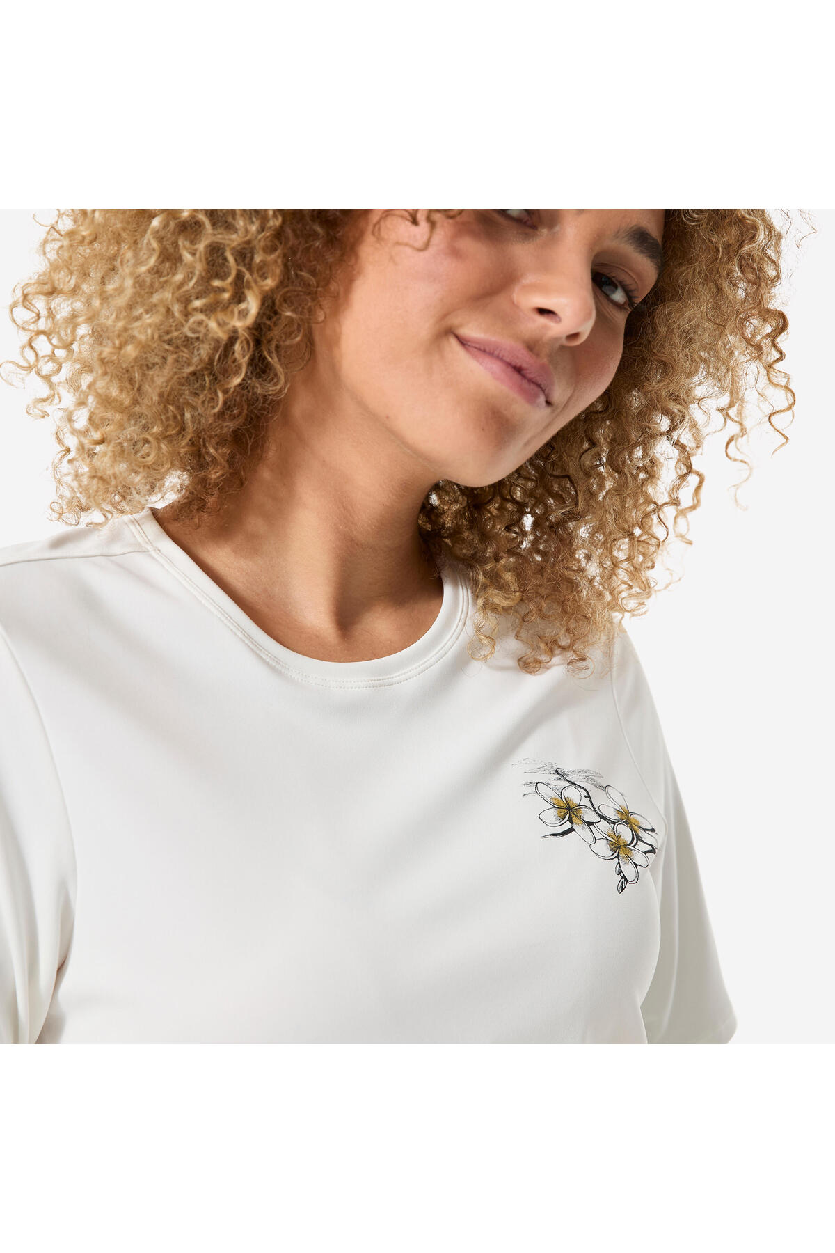 Decathlon Kadın Kısa Kollu UV Korumalı Tişört - Beyaz - Malou görsel 6